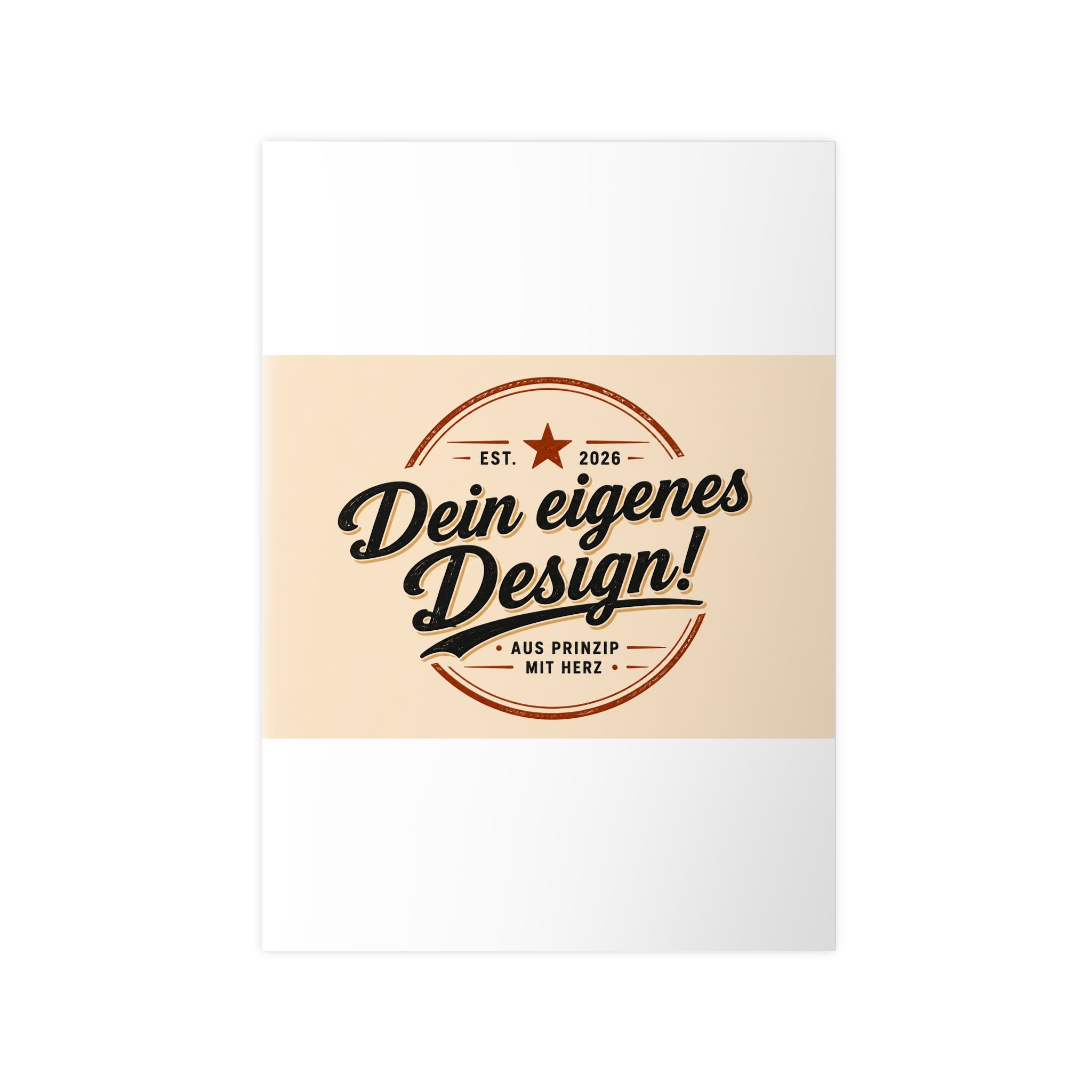 Custom Photopaper Poster — Personalizable Vintage Badge Design (Dein eigenes Design!)