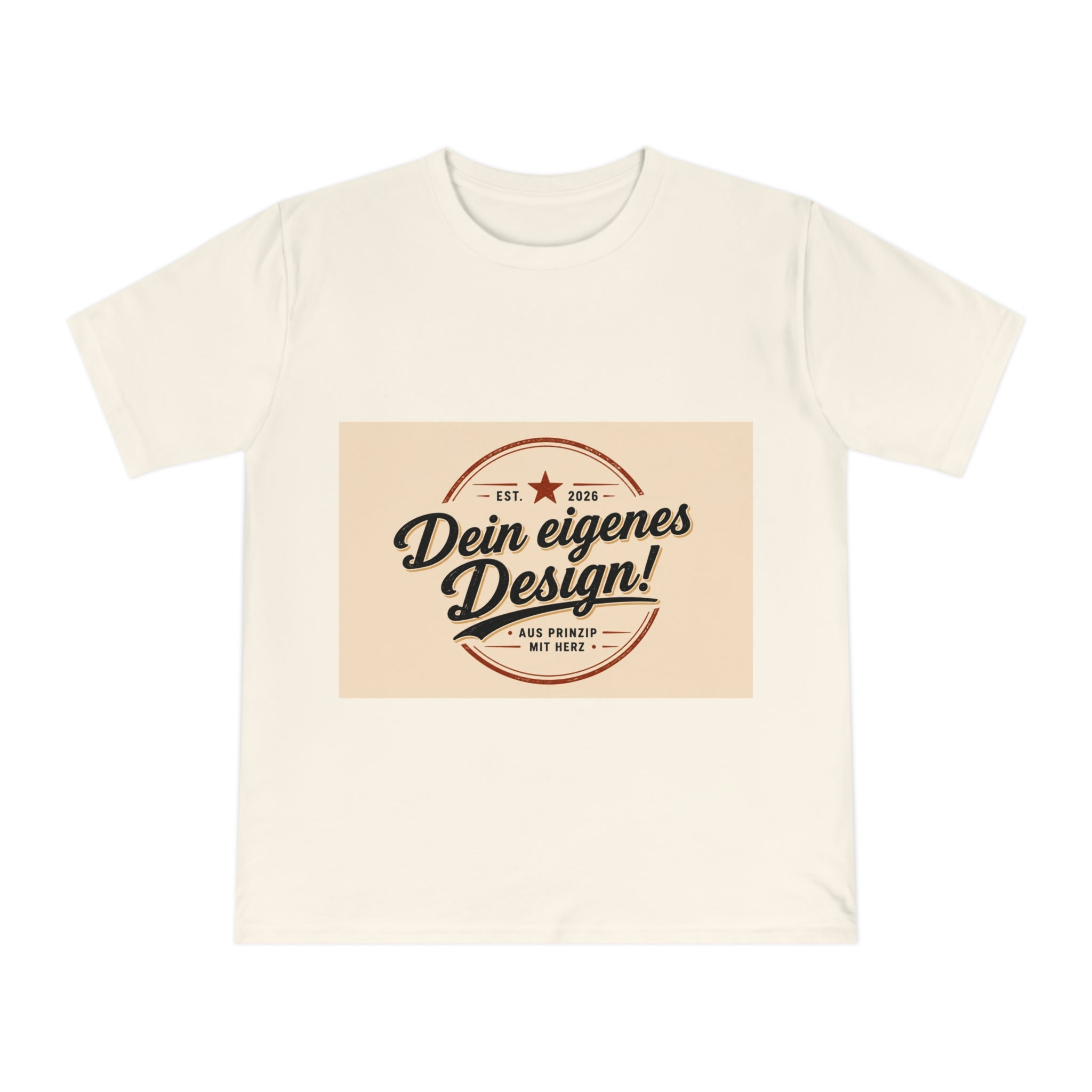 Vintage Badge T‑Shirt — "Dein eigenes Design!" Custom Retro Graphic Tee