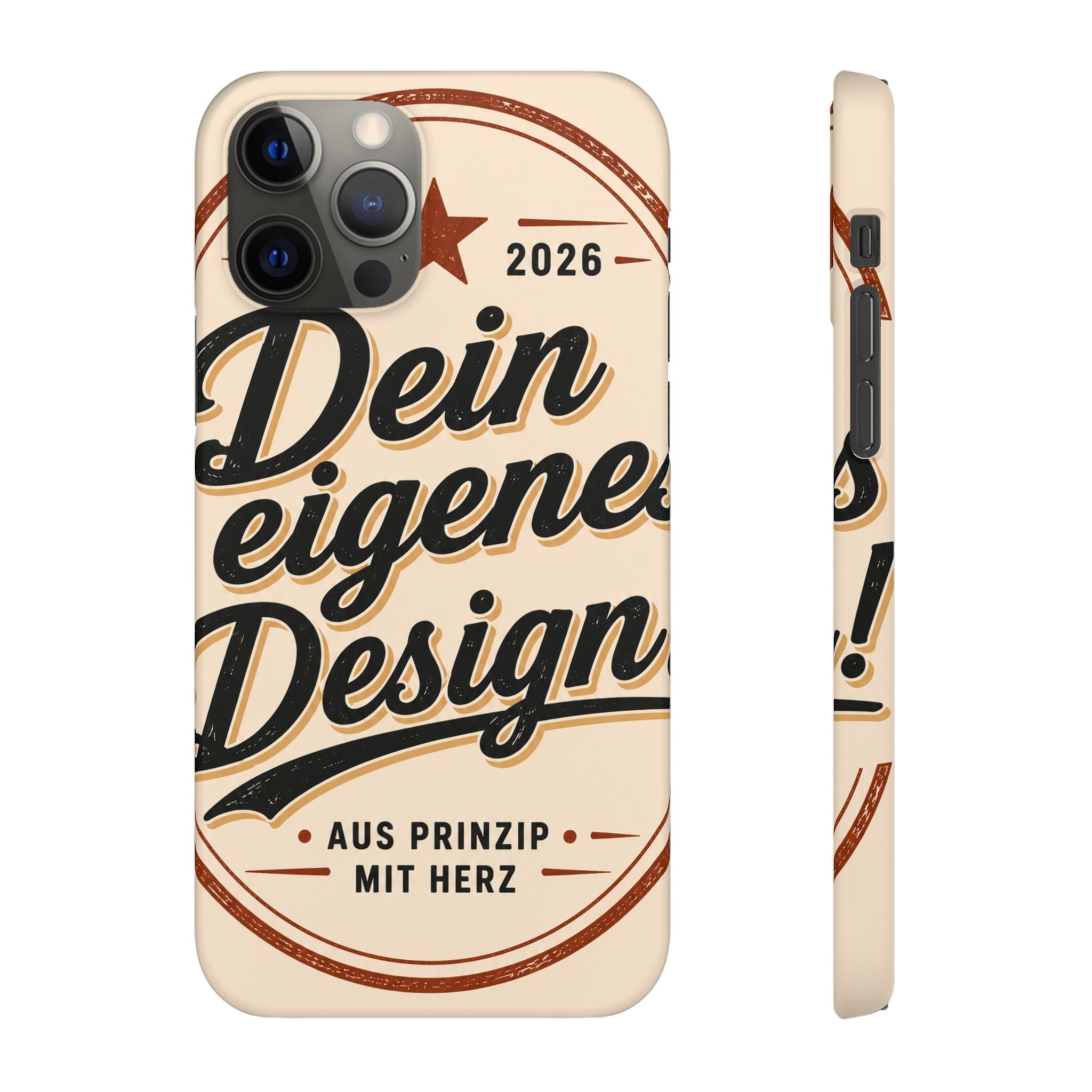 Phone Case — Retro "Dein eigenes Design" Customizable Snap Case