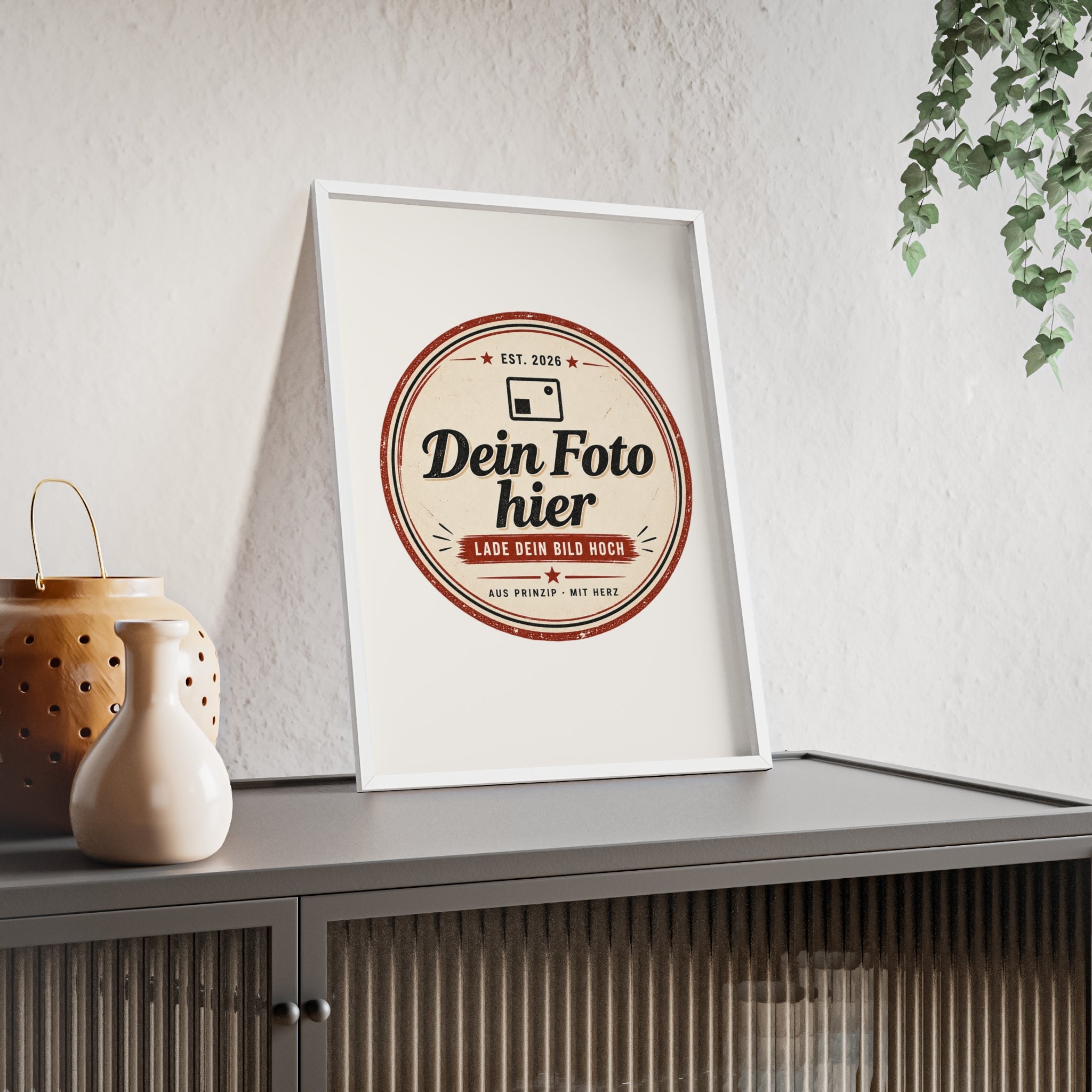 Personalized poster with wooden frame – Design a wall art with your own photo