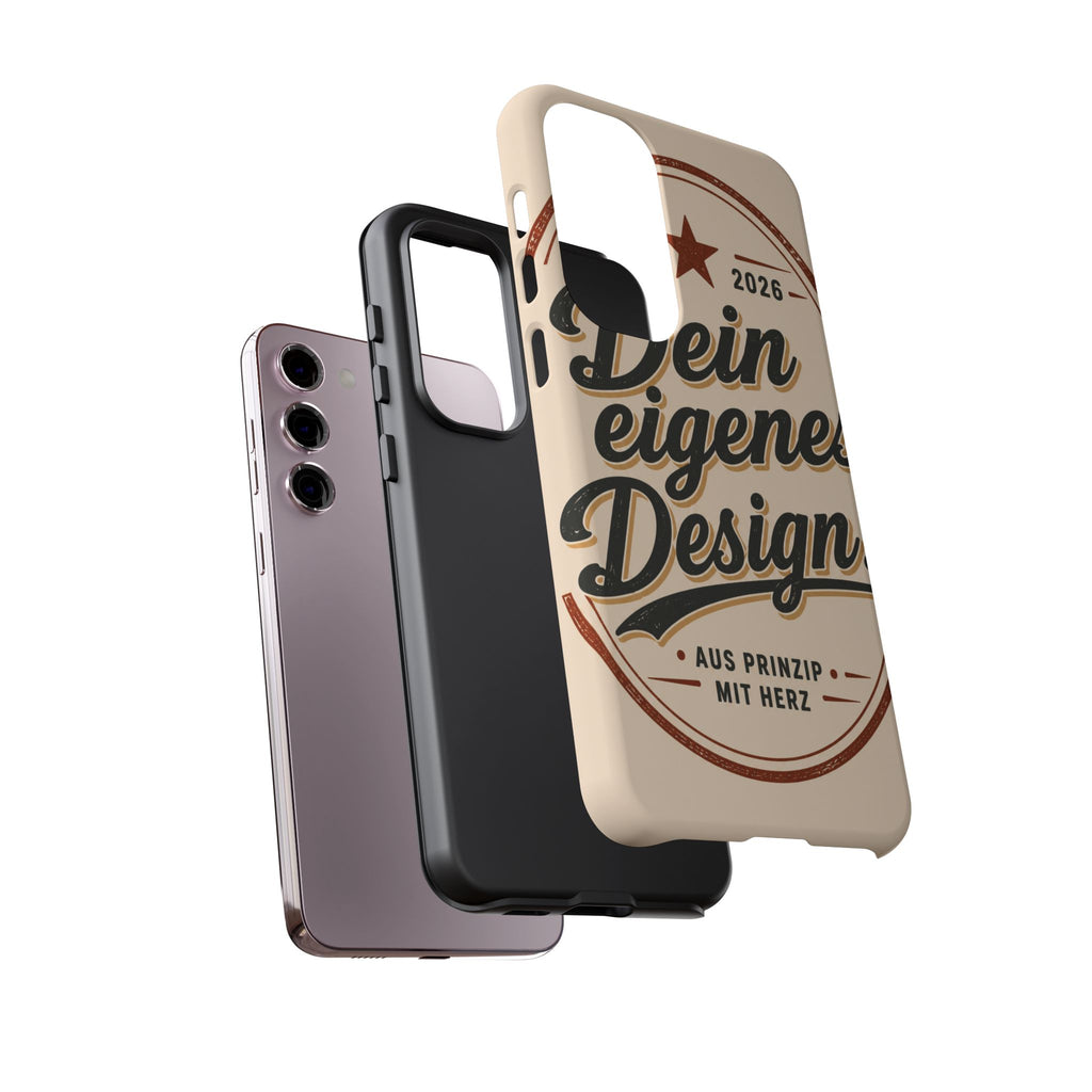 Custom Tough Phone Case — "Dein eigenes Design" Vintage Script Tough Case