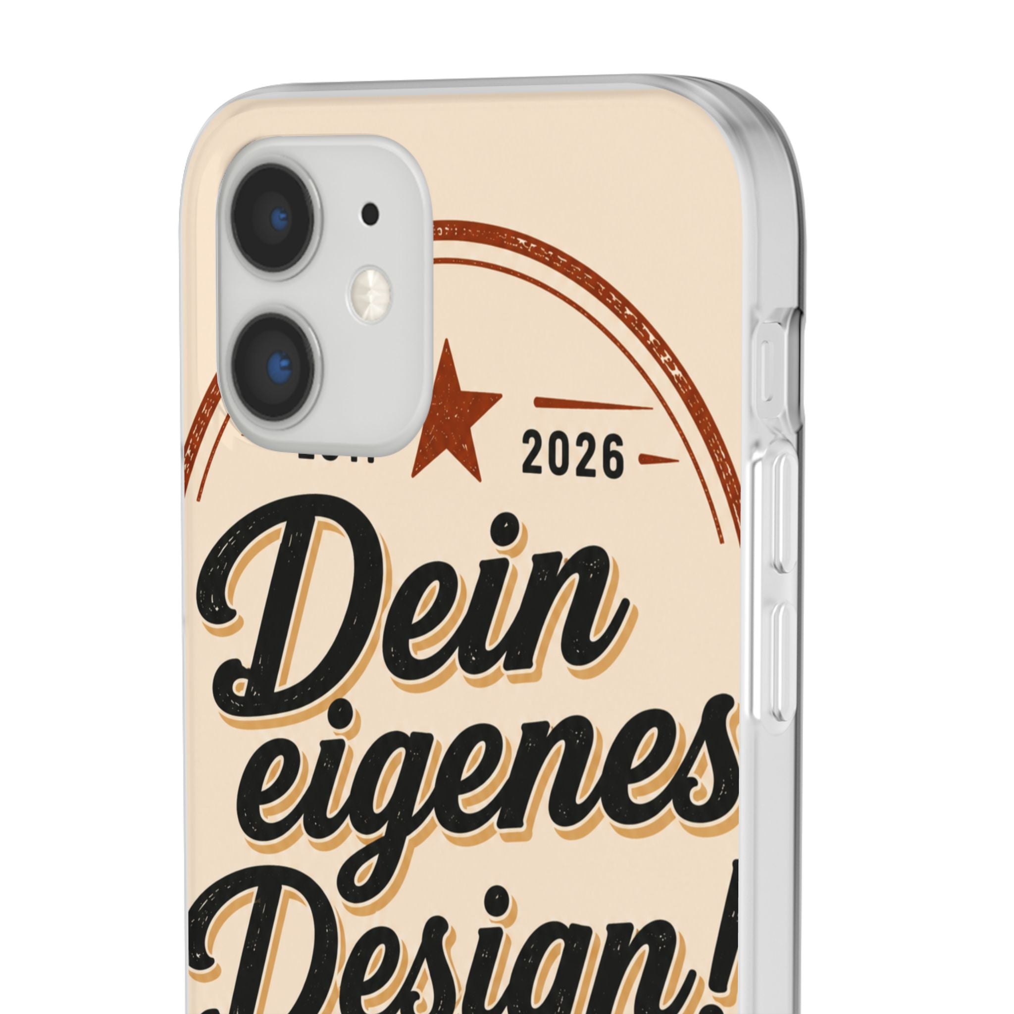 Phone Case — "Dein eigenes Design" Vintage Script Personalized Protective Case