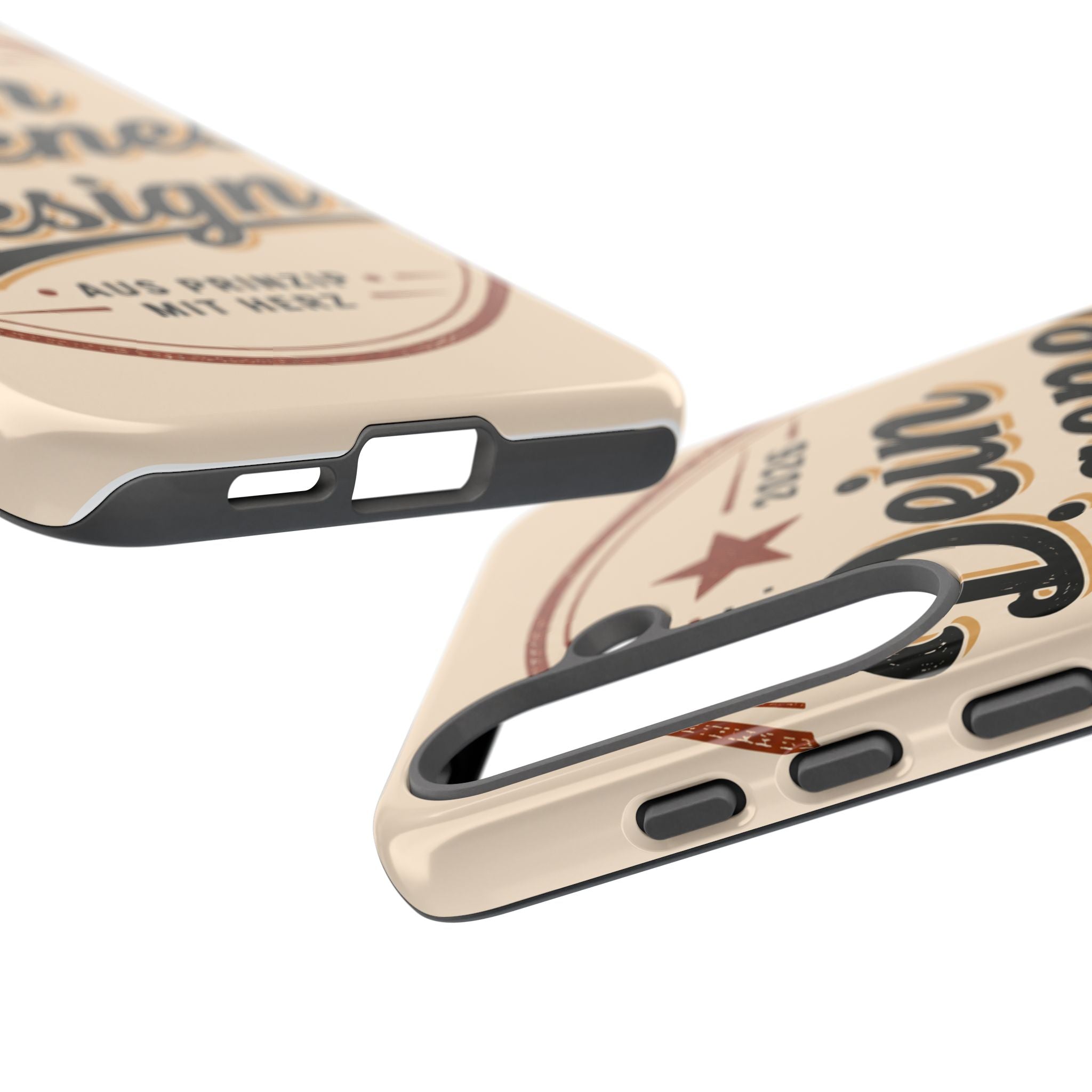 Custom Tough Phone Case — "Dein eigenes Design" Vintage Script Tough Case