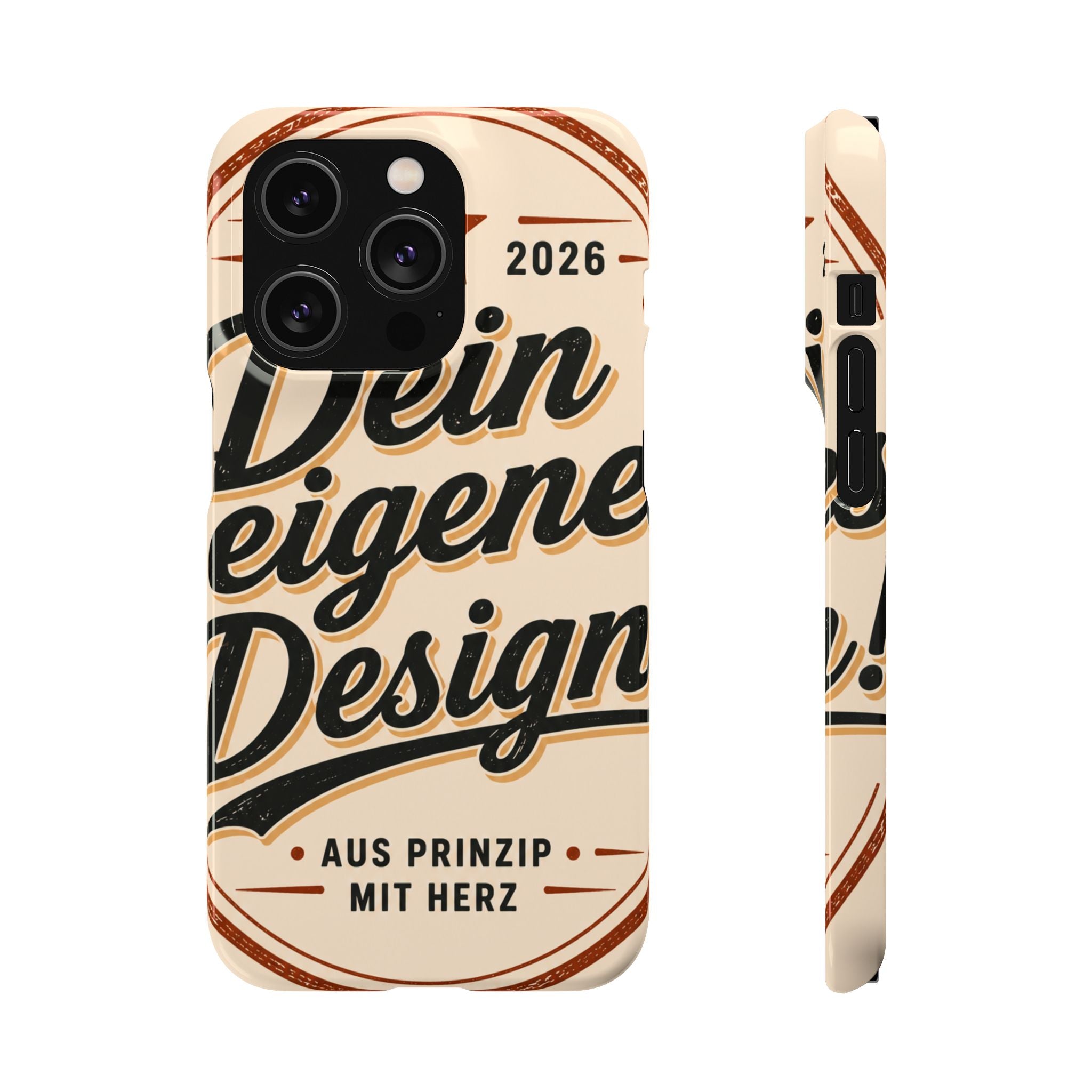 Phone Case — Retro "Dein eigenes Design" Customizable Snap Case