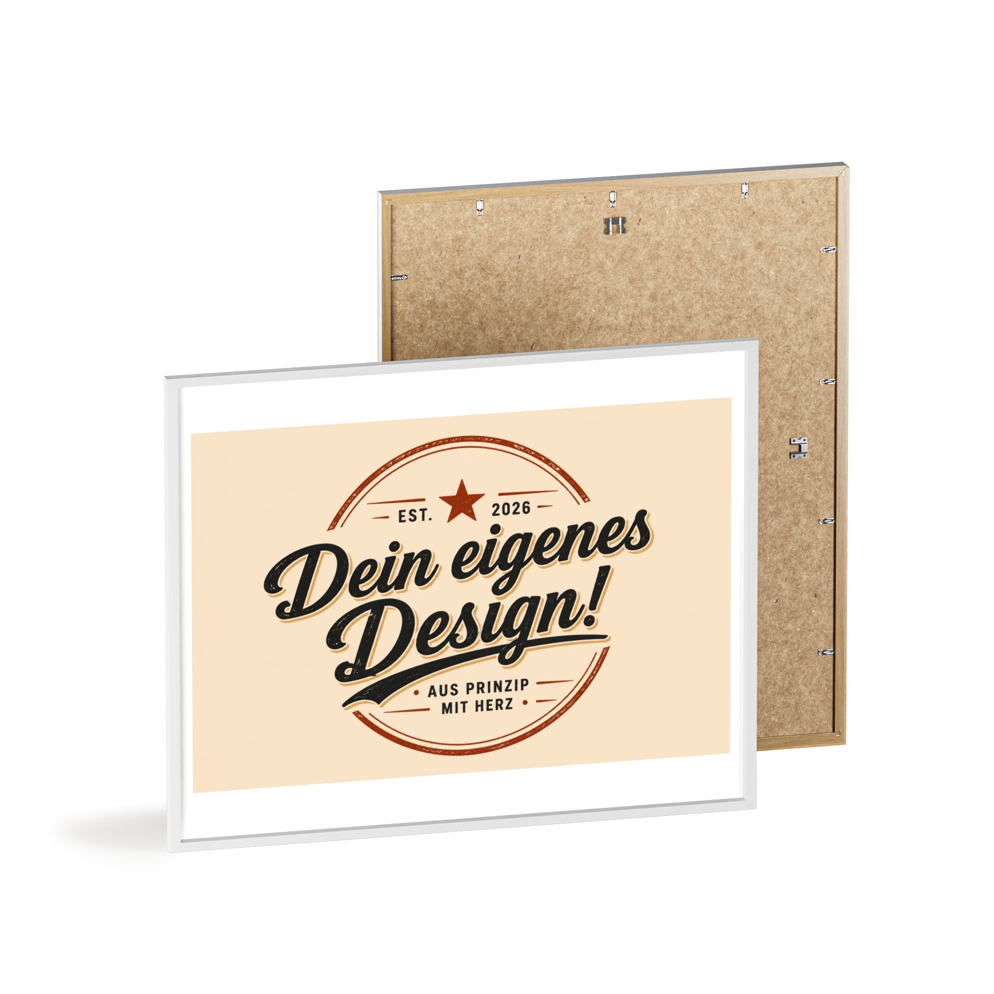 Framed Poster – "Dein eigenes Design!" Custom Wooden Frame Wall Art