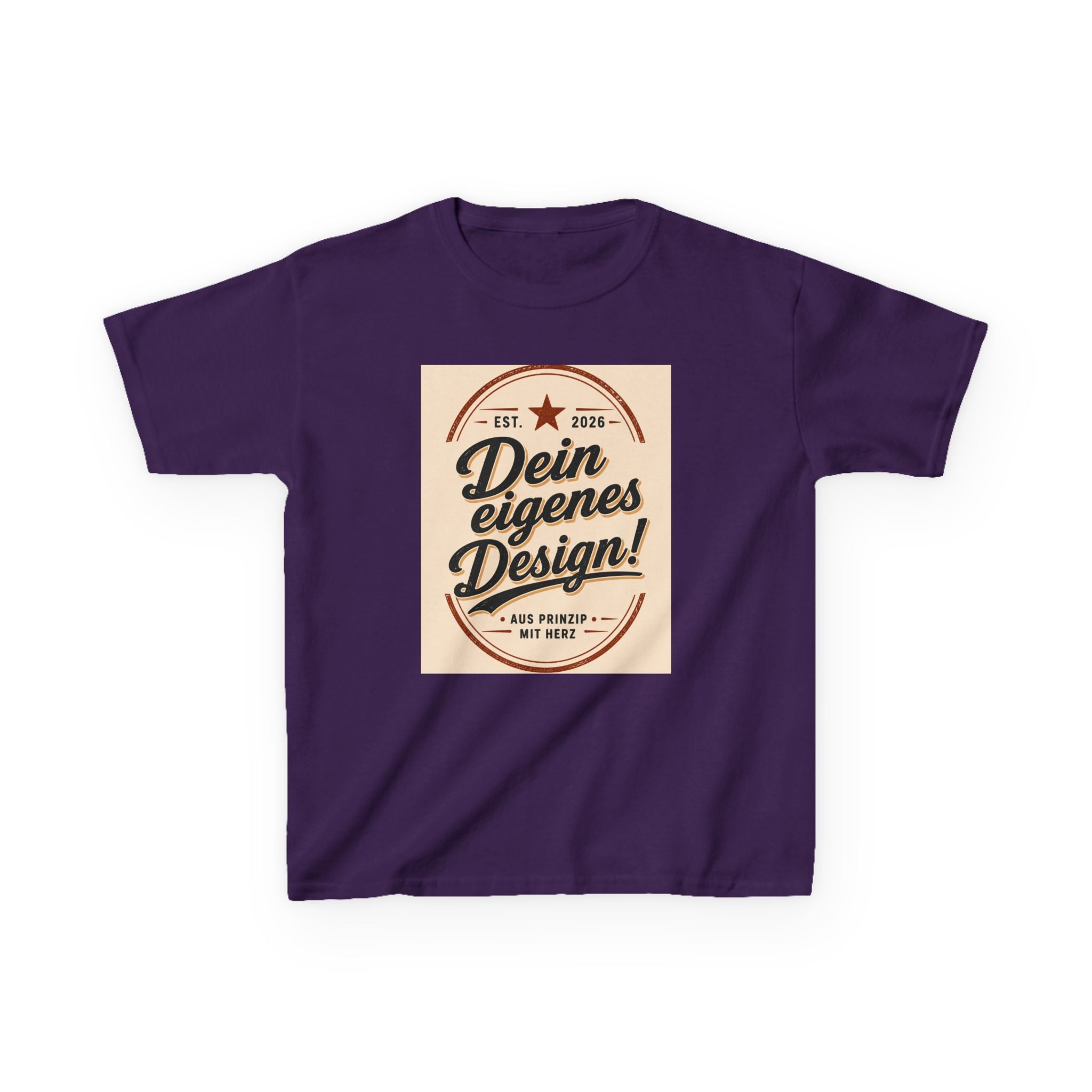 Kids T‑Shirt — "Dein eigenes Design!" Vintage Badge Graphic