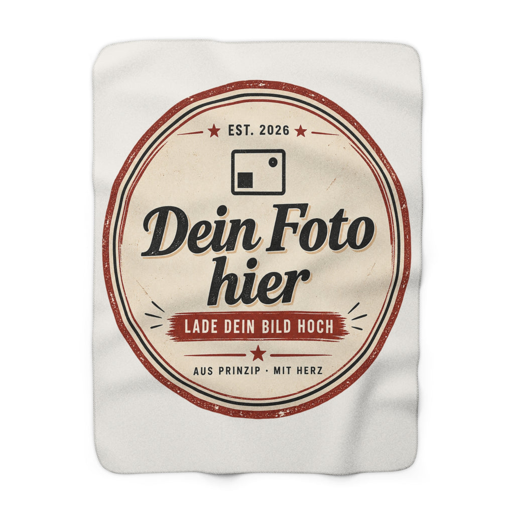 Decke personalisiert mit Foto – Sherpa Fleece Decke selbst gestalten