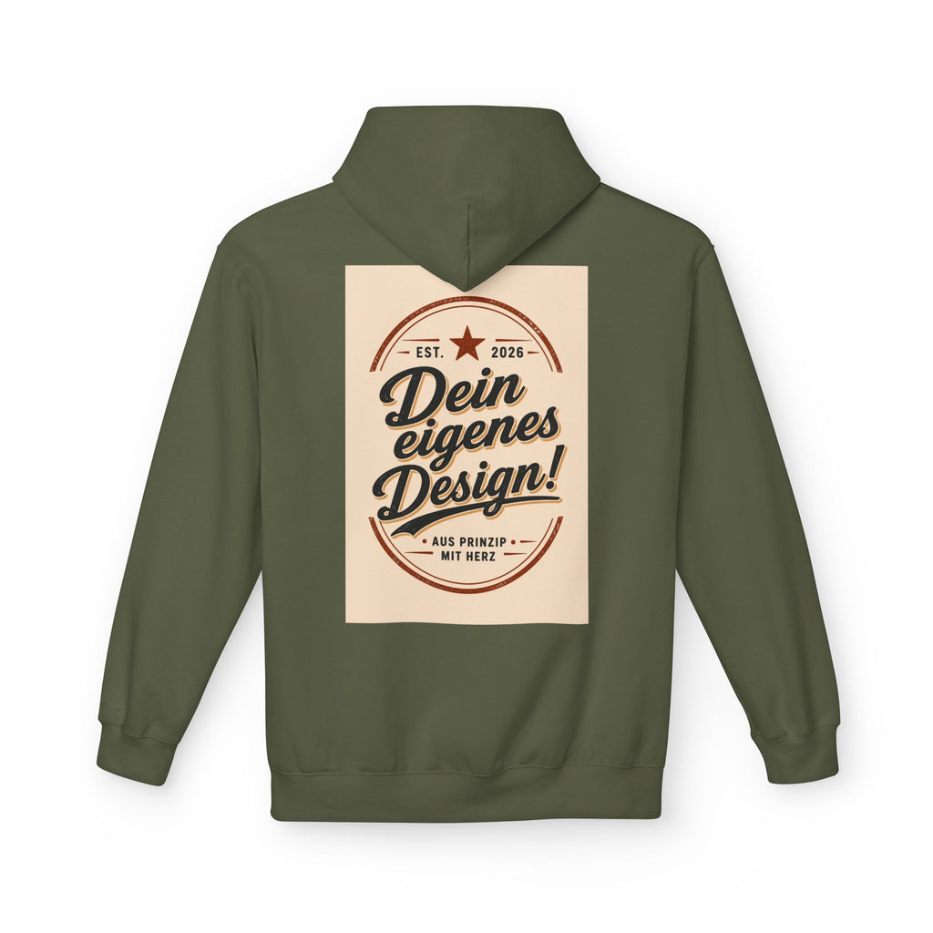 Hoodie — Custom Vintage Badge Design (Dein eigenes Design!)