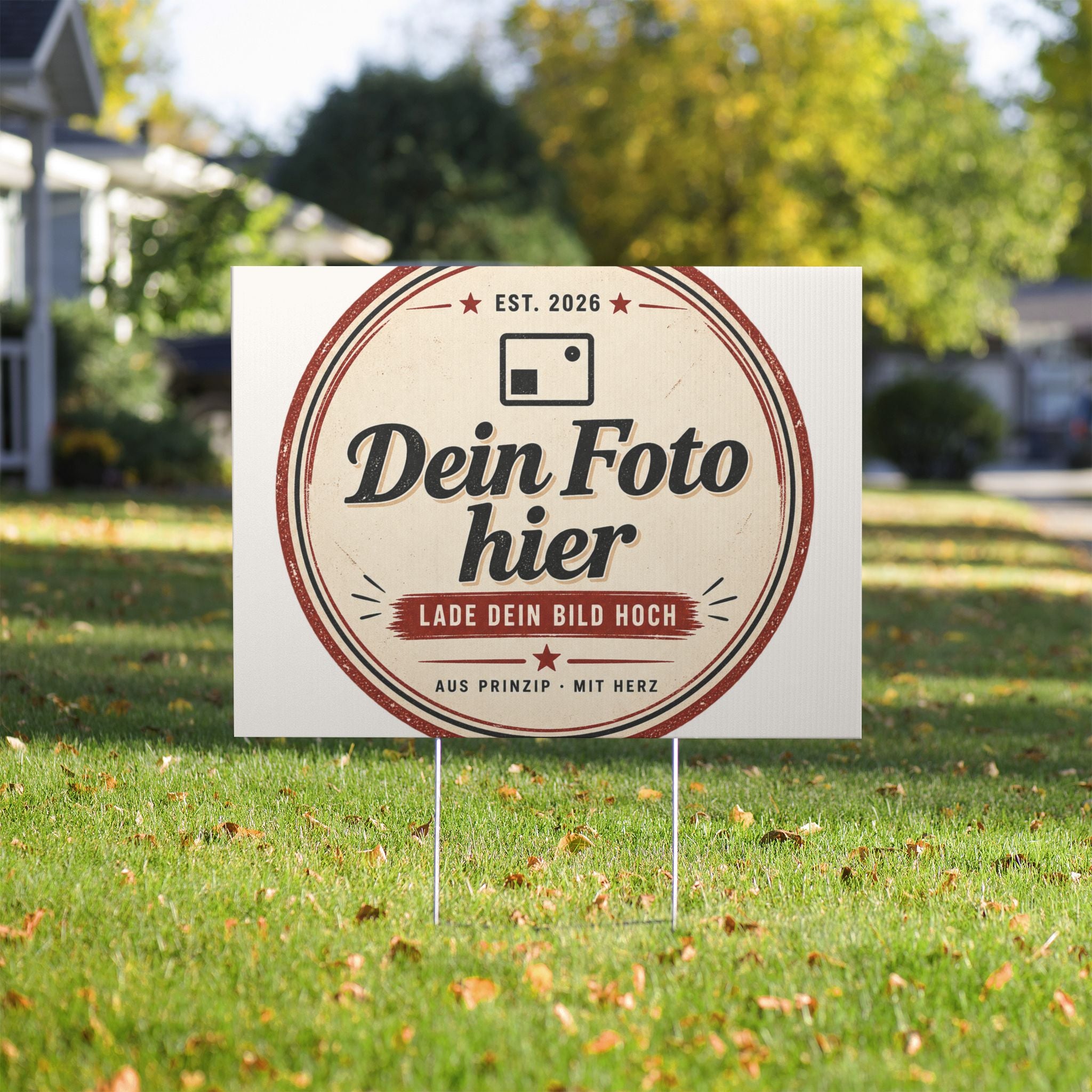 Personalized Garden Sign – With your own photo | Decoration