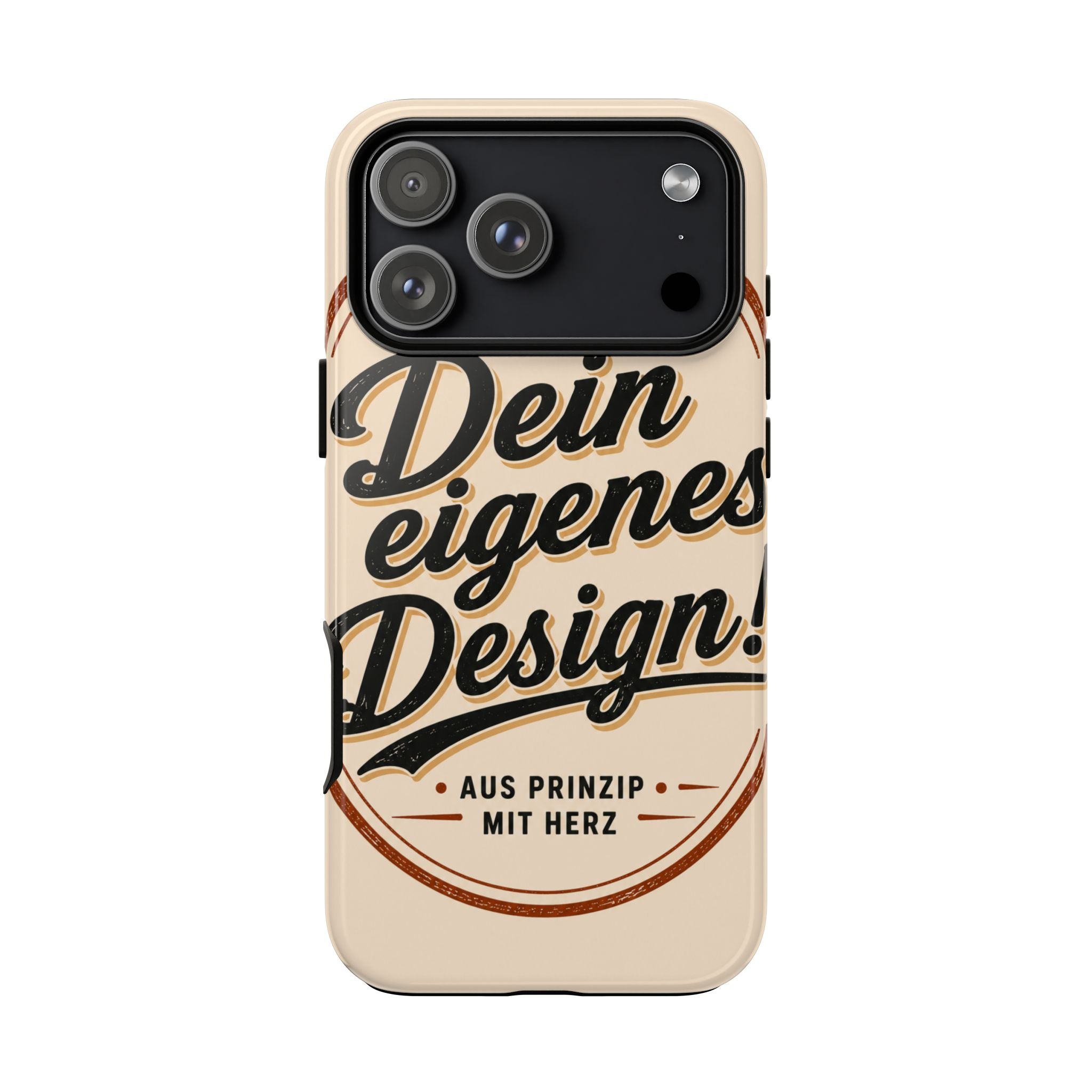 Custom Tough Phone Case — "Dein eigenes Design" Vintage Script Tough Case