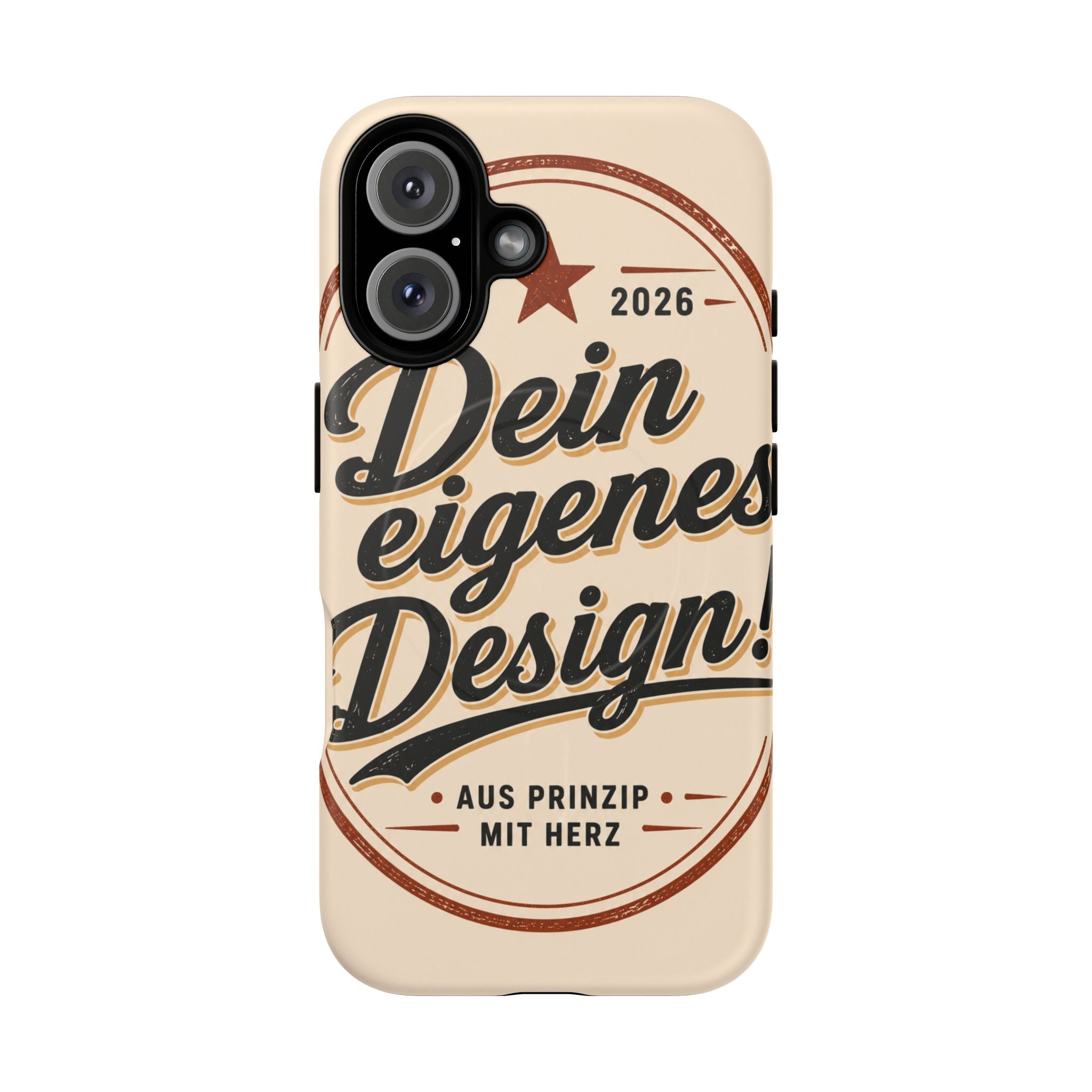Tough Magnetic Phone Case — "Dein eigenes Design" Retro Script (Customizable)