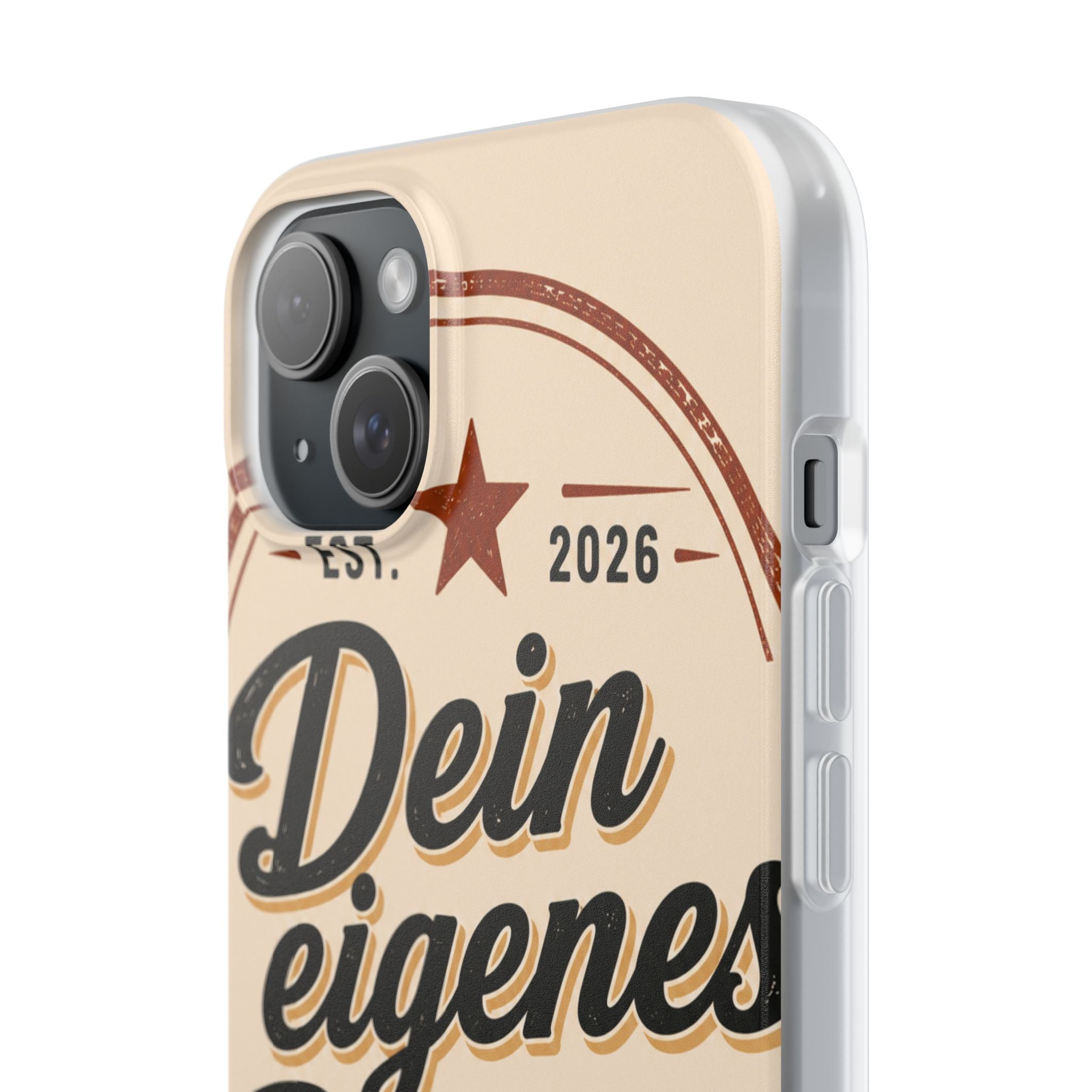 Phone Case — "Dein eigenes Design" Vintage Script Personalized Protective Case