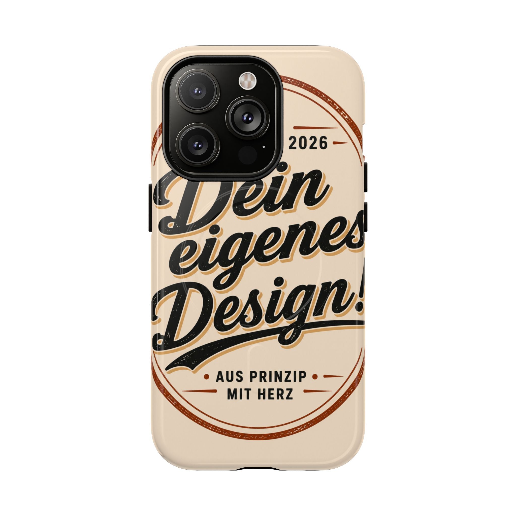 Tough Magnetic Phone Case — "Dein eigenes Design" Retro Script (Customizable)