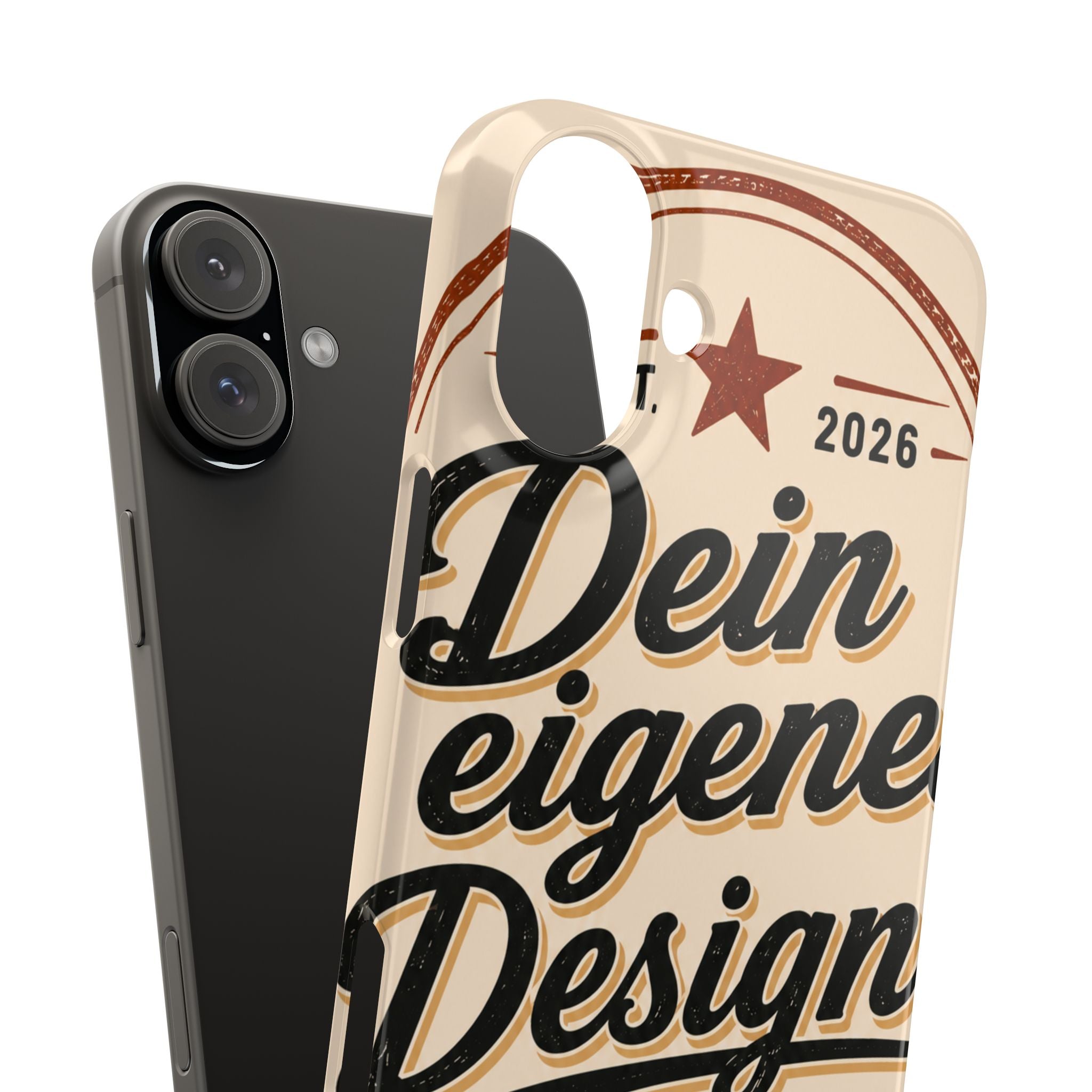 Phone Case — Retro "Dein eigenes Design" Customizable Snap Case