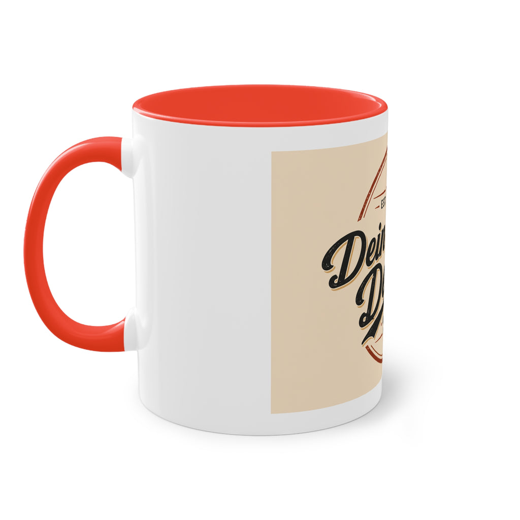 Personalized Two-Tone Coffee Mug — "Dein eigenes Design!" 11oz