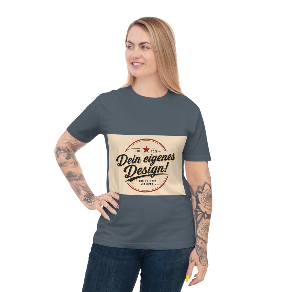 Vintage Badge T‑Shirt — "Dein eigenes Design!" Custom Retro Graphic Tee