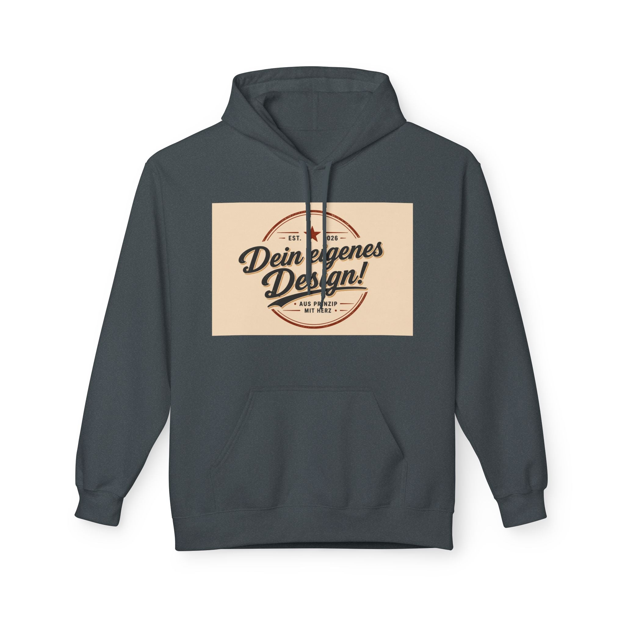 Hoodie — Custom Vintage Badge Design (Dein eigenes Design!)