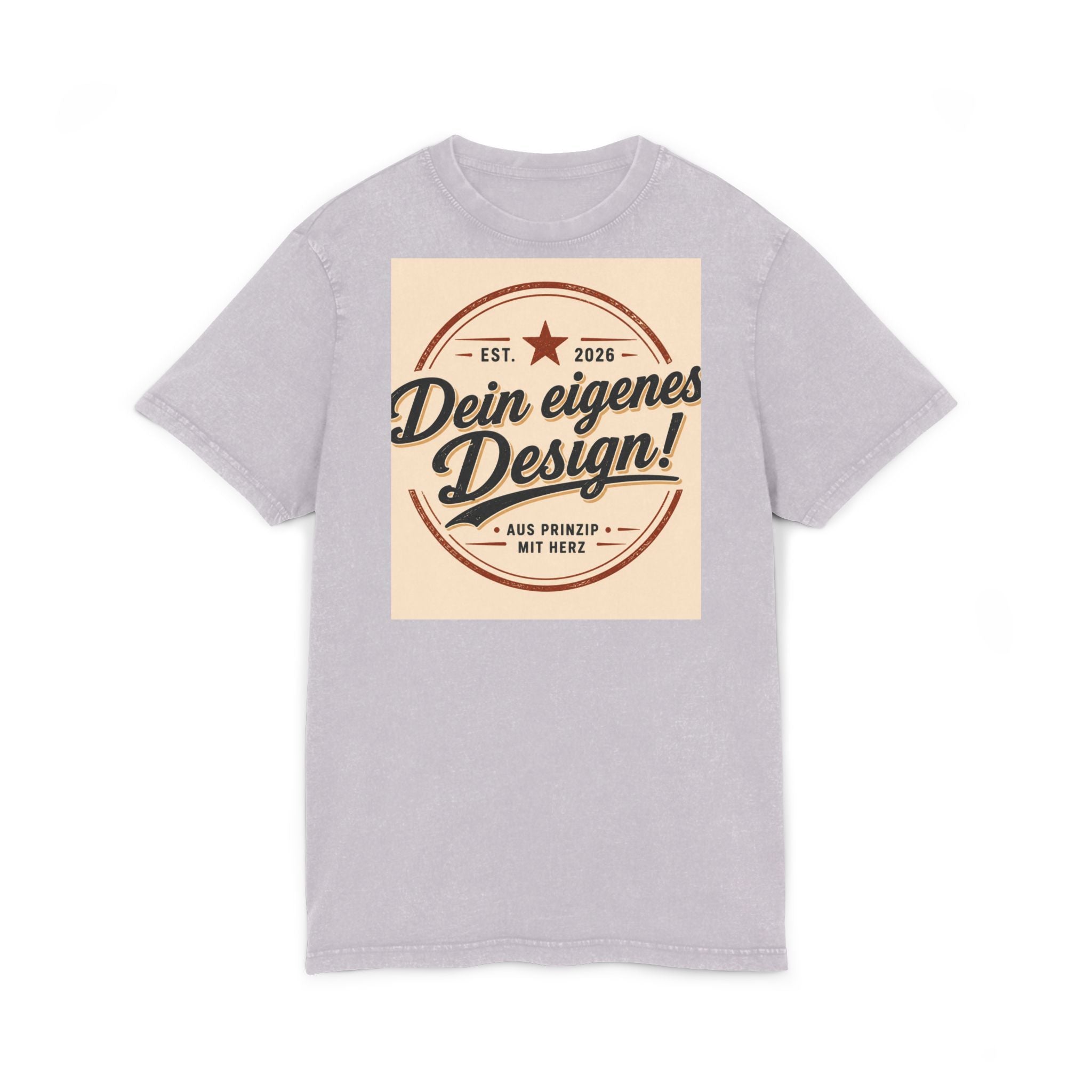 Vintage Acid-Washed Tee — Custom 'Dein eigenes Design!' Graphic