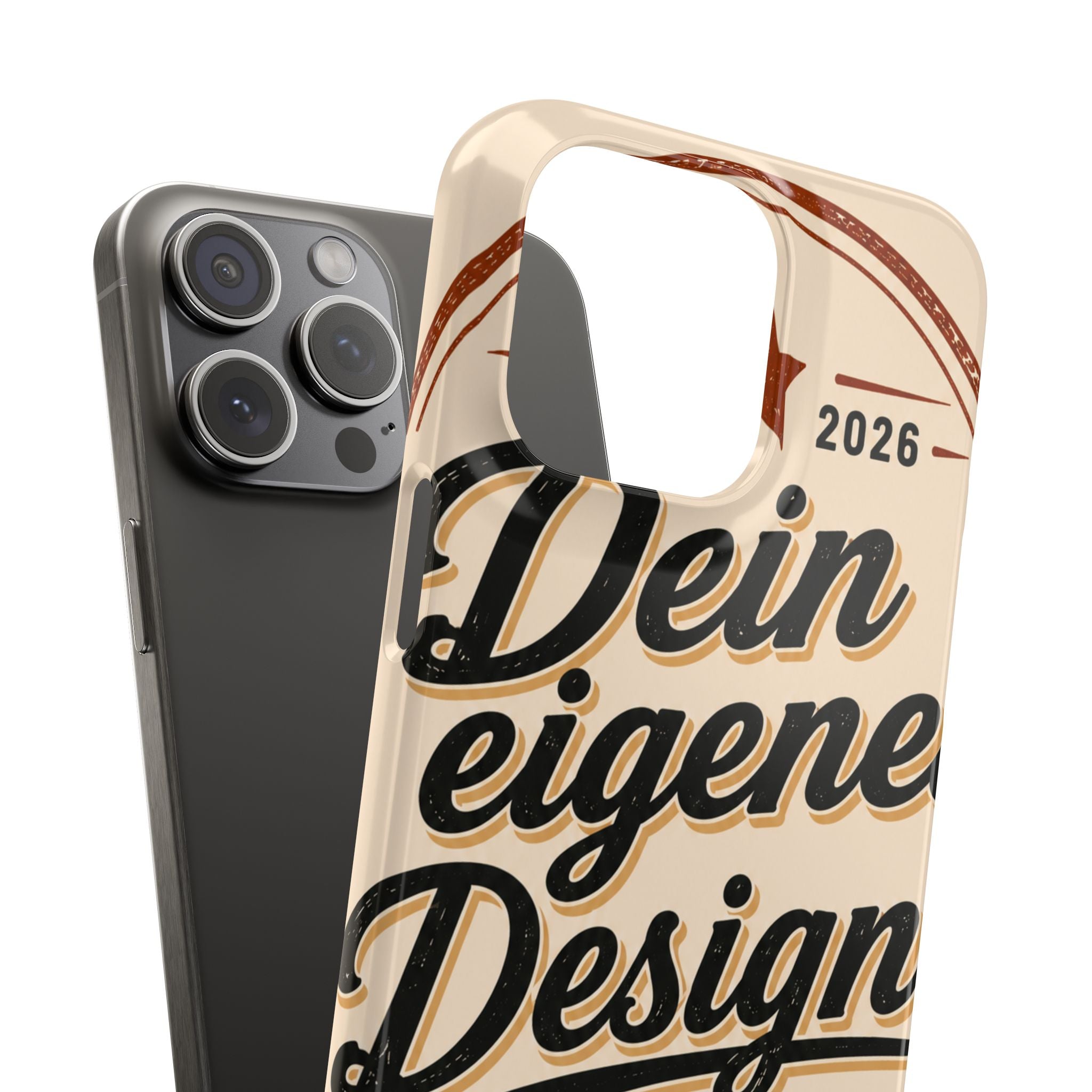 Phone Case — Retro "Dein eigenes Design" Customizable Snap Case