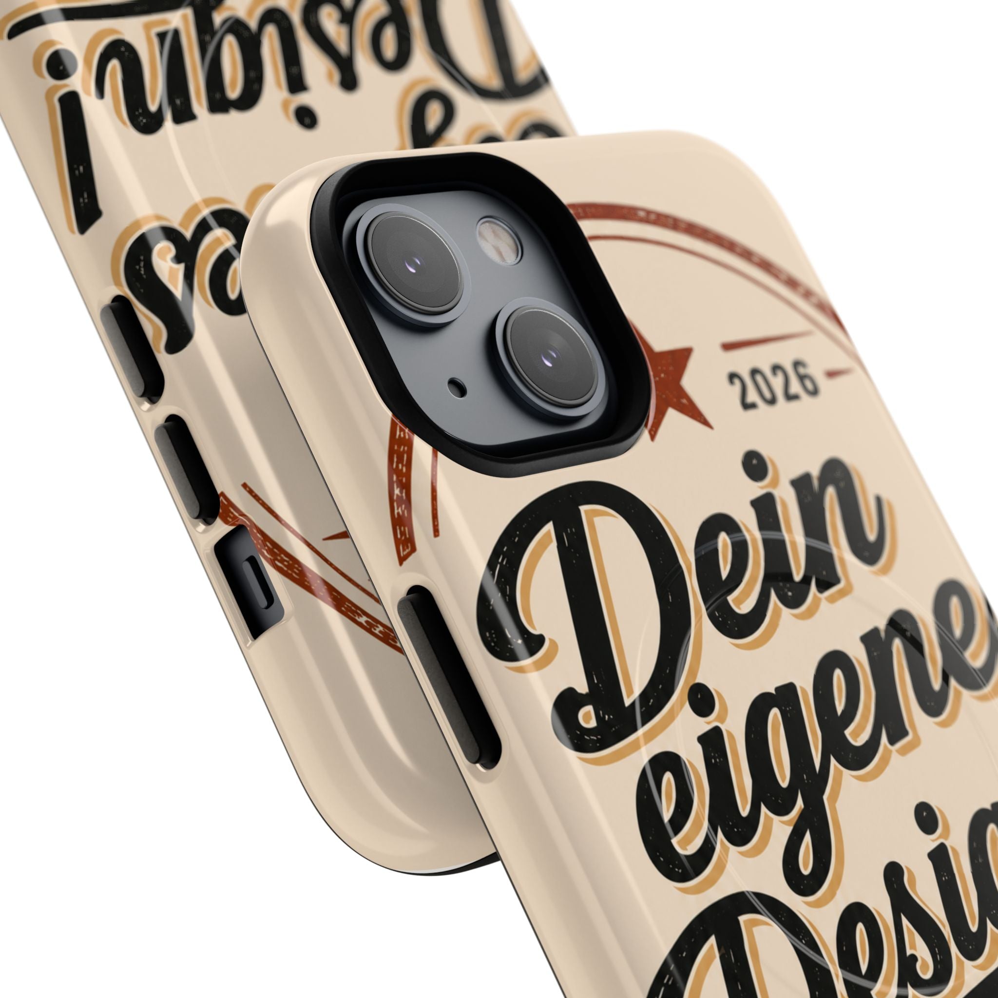 Tough Magnetic Phone Case — "Dein eigenes Design" Retro Script (Customizable)