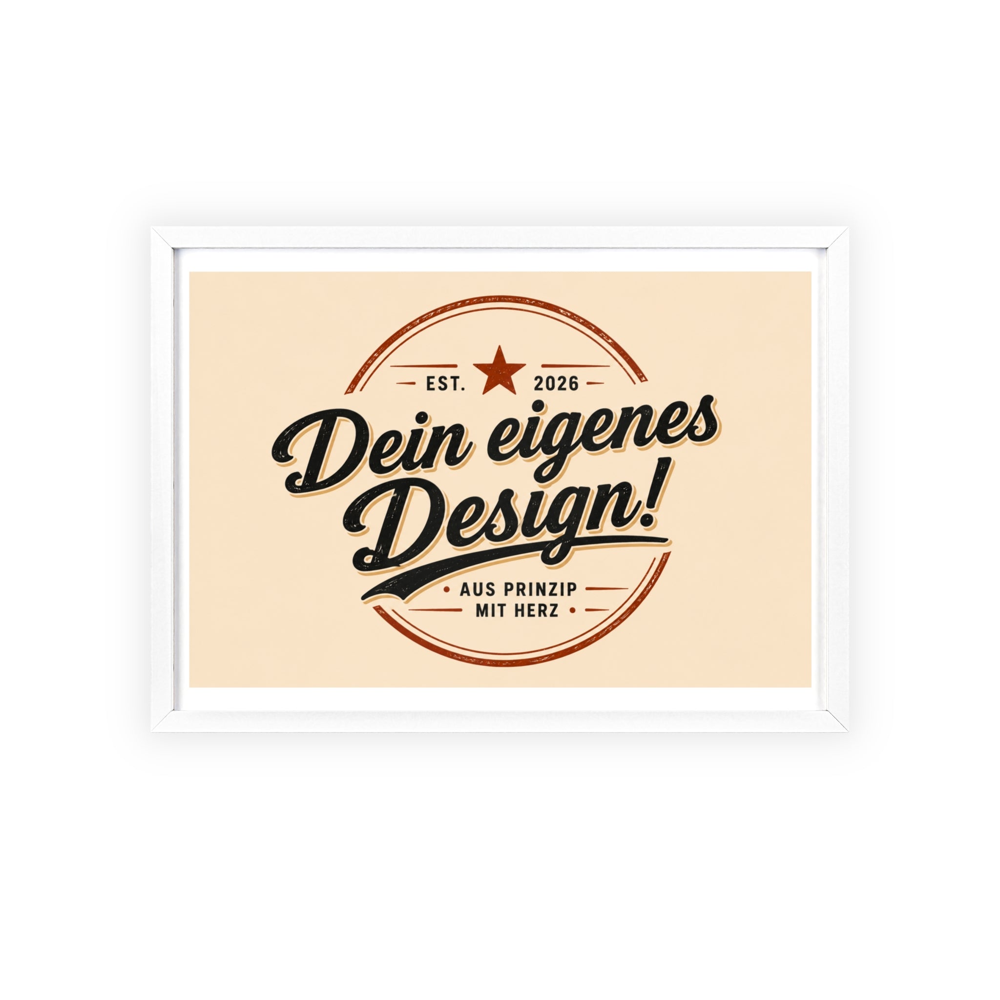Framed Poster – "Dein eigenes Design!" Custom Wooden Frame Wall Art