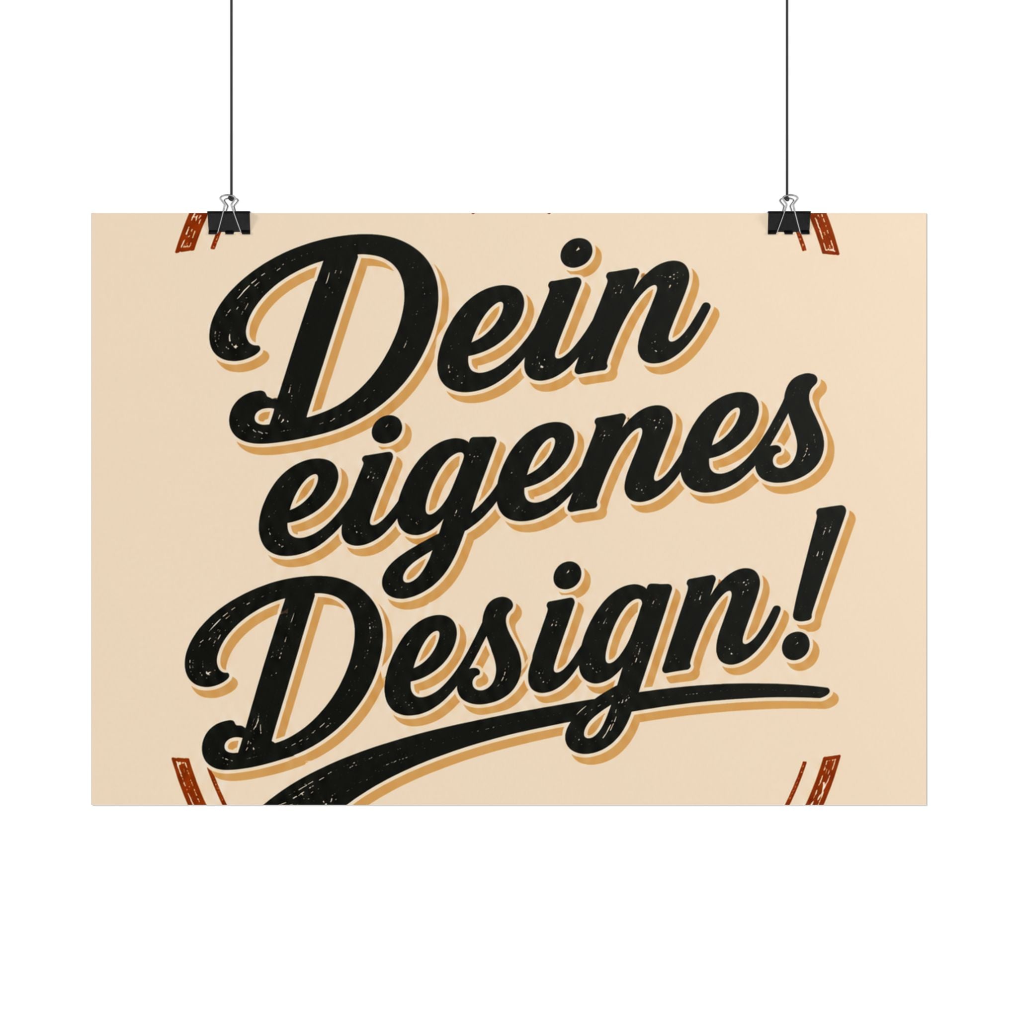 Poster - 'Dein eigenes Design!': Vintage Badge Typography Wall Art