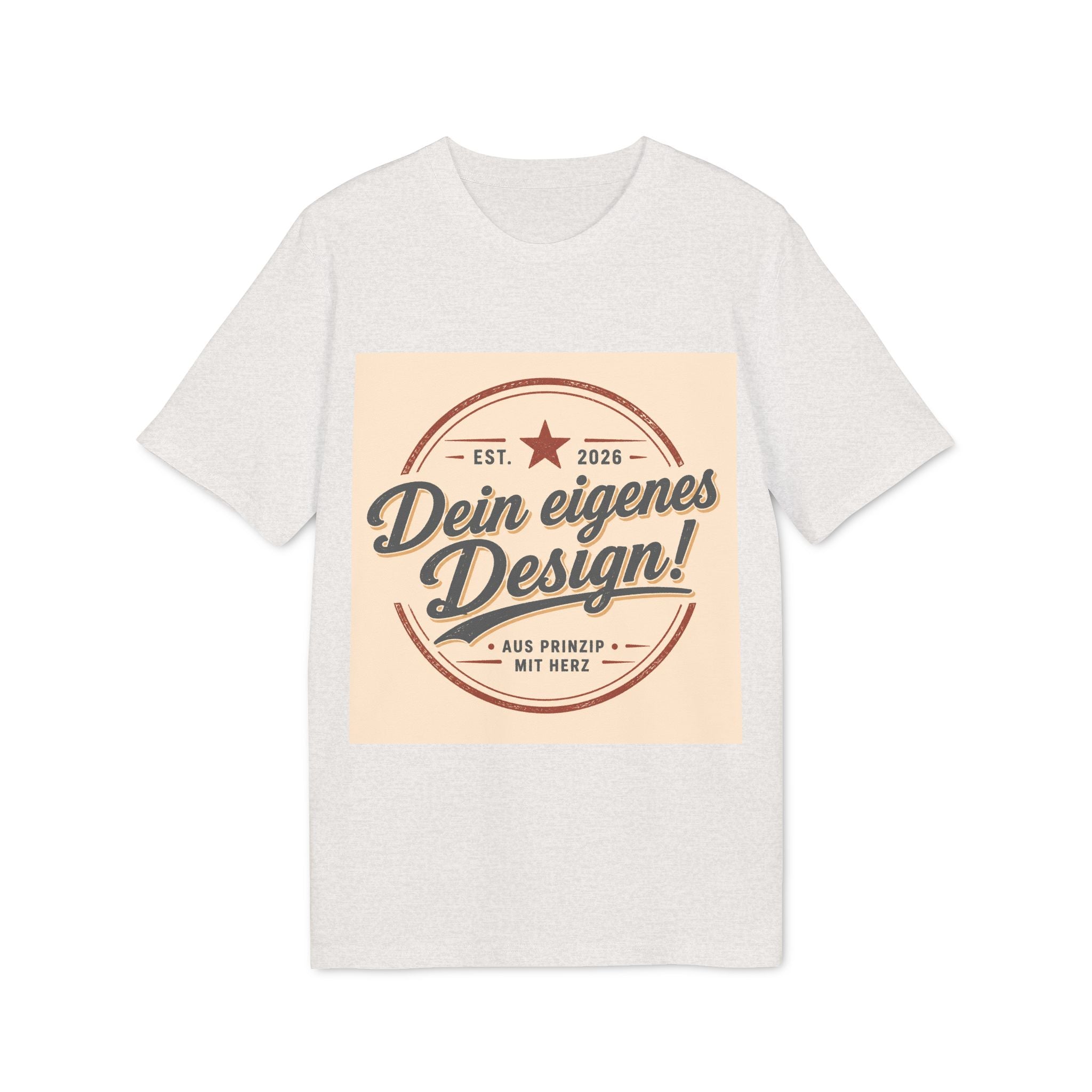 T-Shirt — Retro Stamp Design “Dein eigenes Design!” (Customizable Creator Tee)
