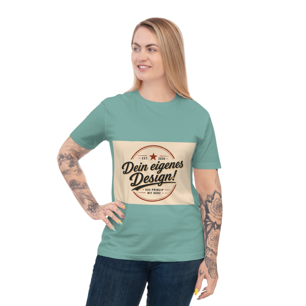 Vintage Badge T‑Shirt — "Dein eigenes Design!" Custom Retro Graphic Tee