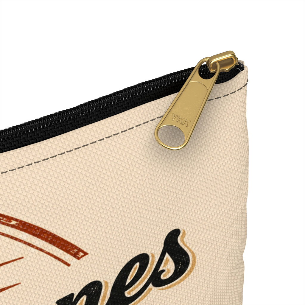 Retro Logo Accessory Pouch — "Dein eigenes Design!" Cotton Zip Bag
