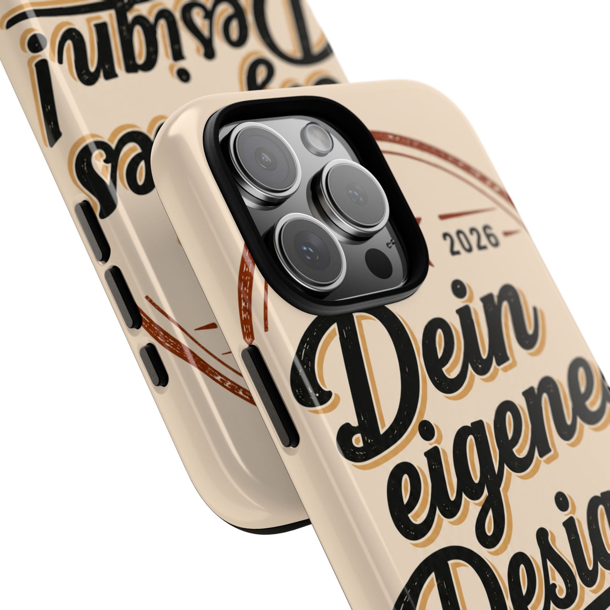 Custom Tough Phone Case — "Dein eigenes Design" Vintage Script Tough Case