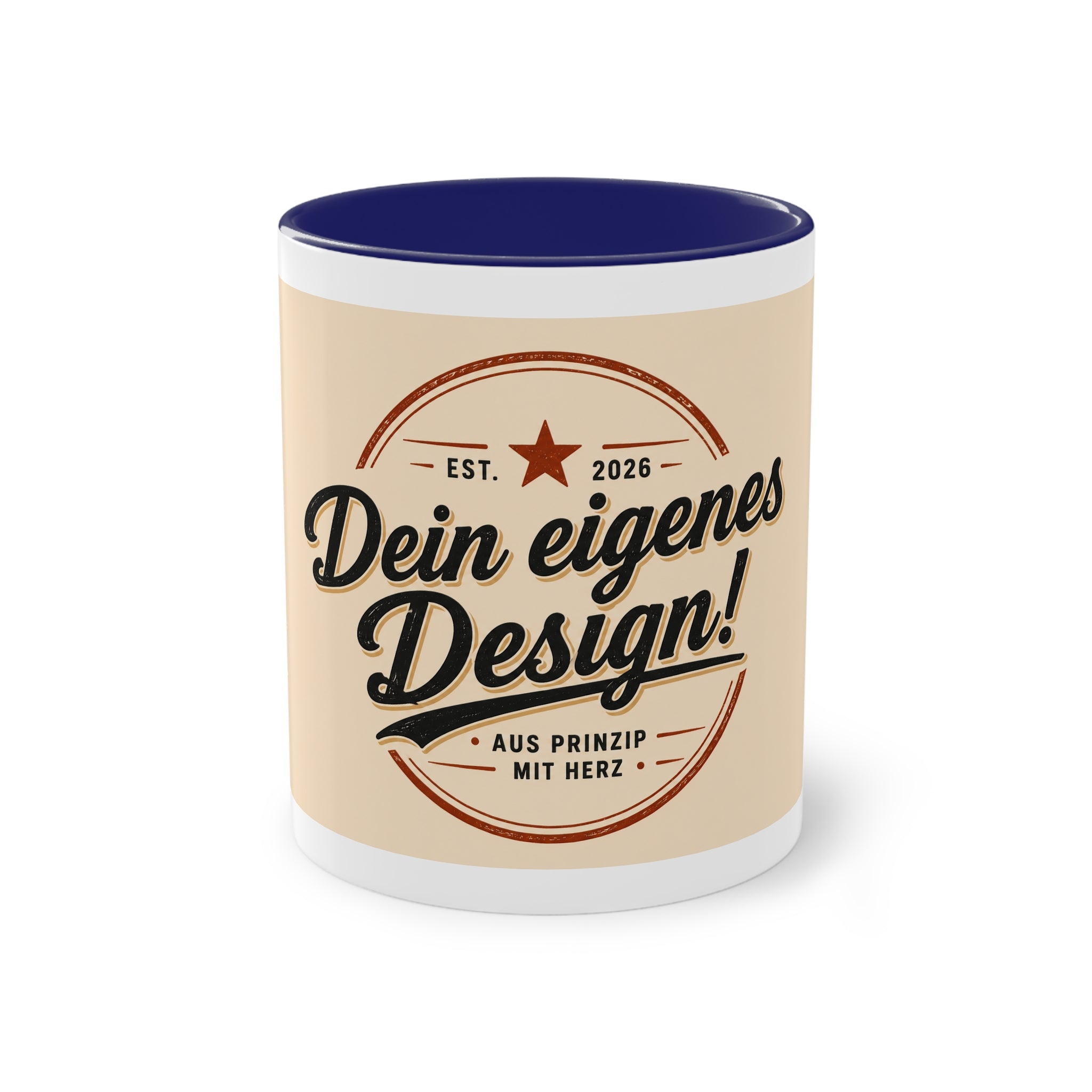 Personalized Two-Tone Coffee Mug — "Dein eigenes Design!" 11oz