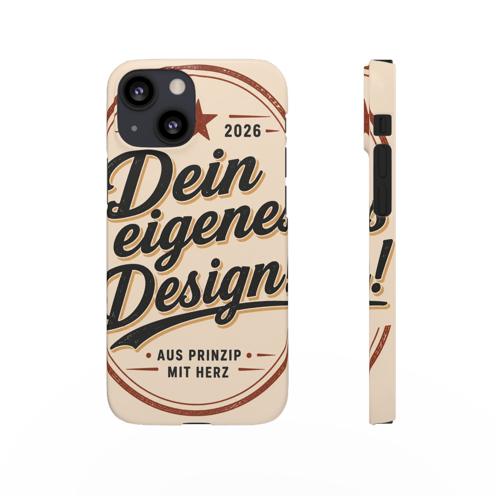 Phone Case — Retro "Dein eigenes Design" Customizable Snap Case