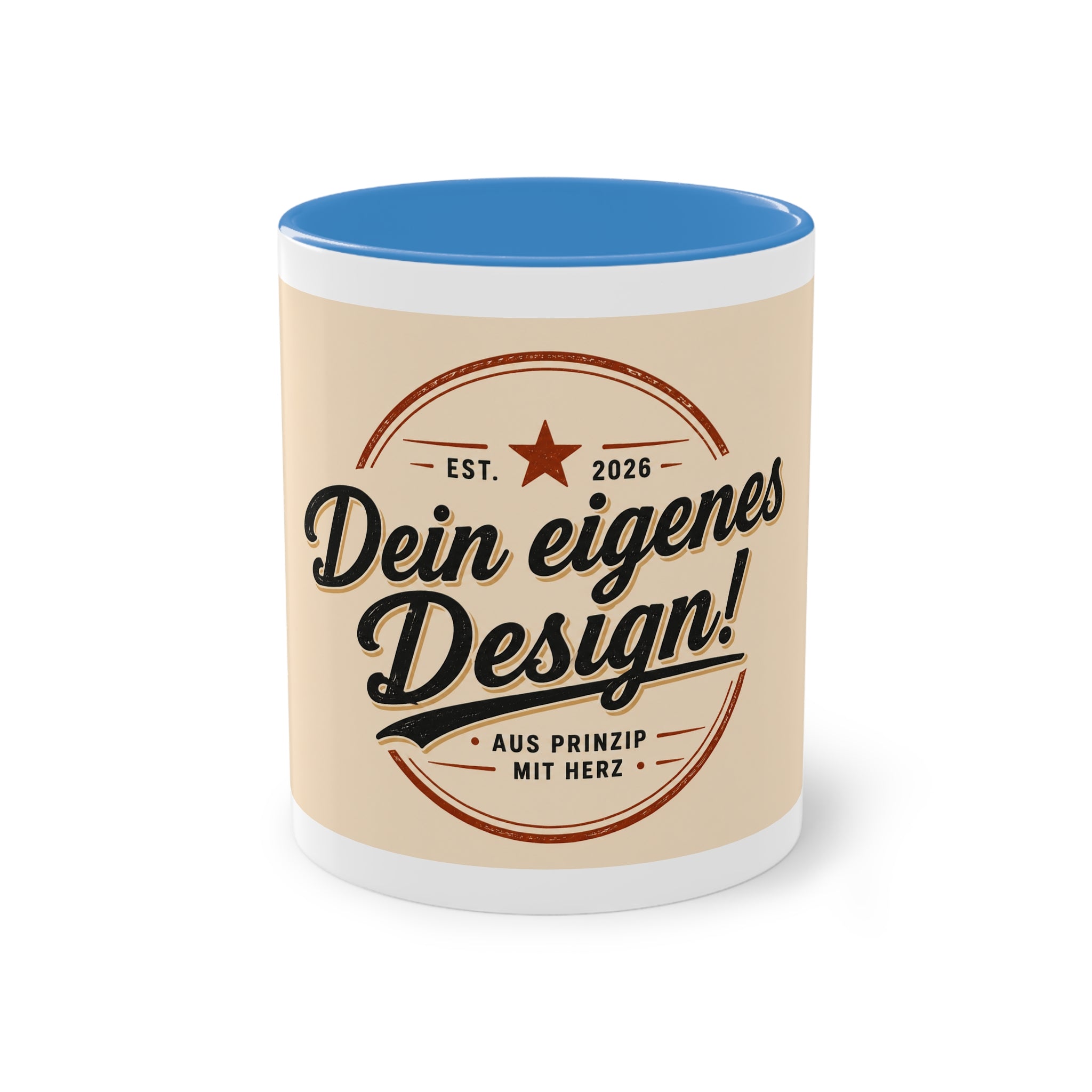 Personalized Two-Tone Coffee Mug — "Dein eigenes Design!" 11oz