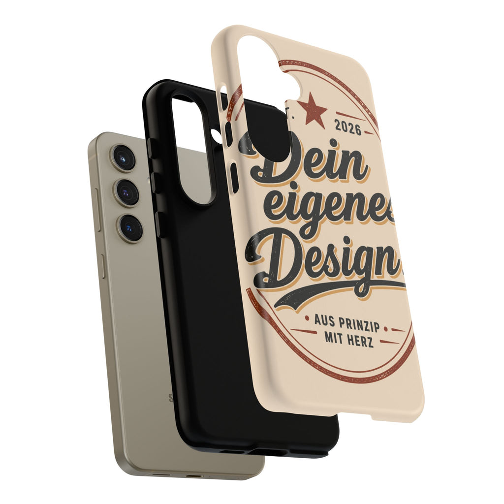 Custom Tough Phone Case — "Dein eigenes Design" Vintage Script Tough Case