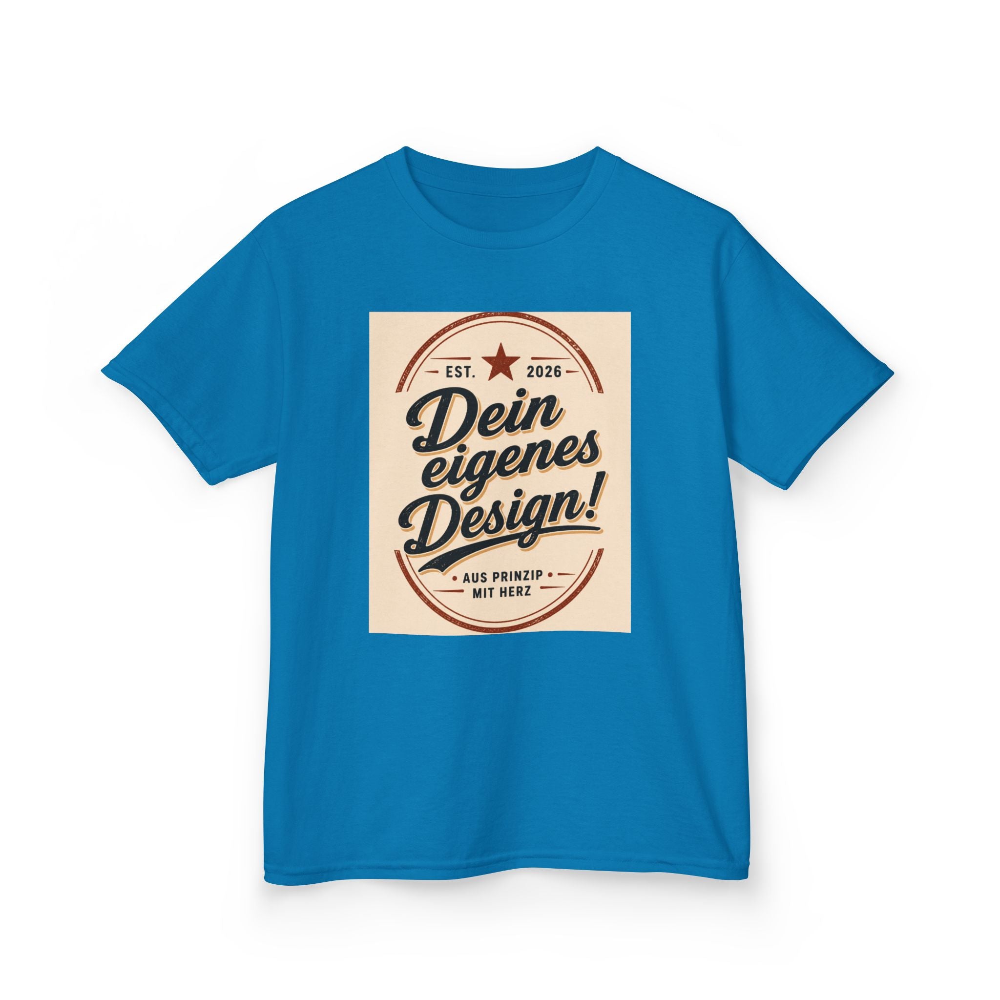 Kids T‑Shirt — "Dein eigenes Design!" Vintage Badge Graphic