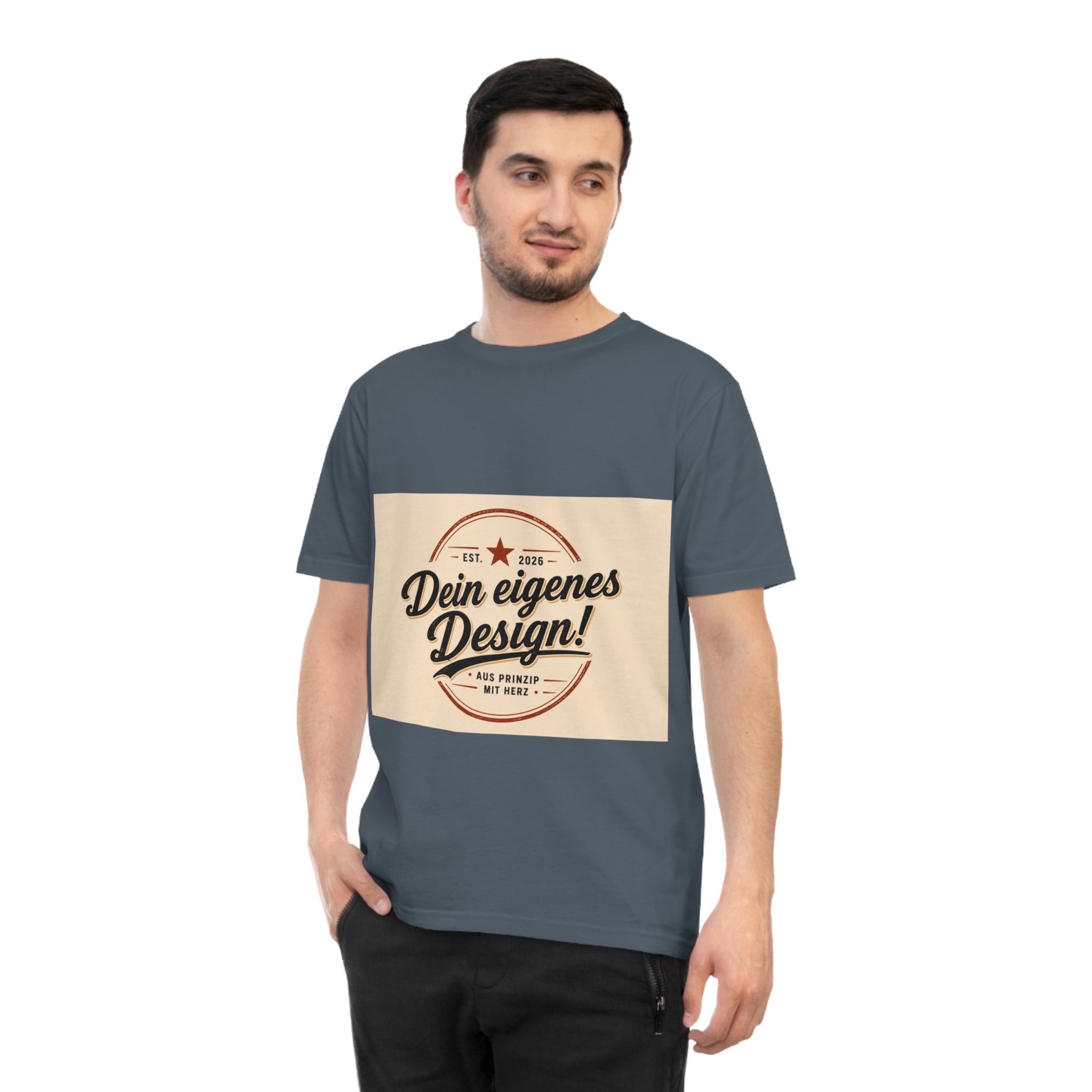 Vintage Badge T‑Shirt — "Dein eigenes Design!" Custom Retro Graphic Tee