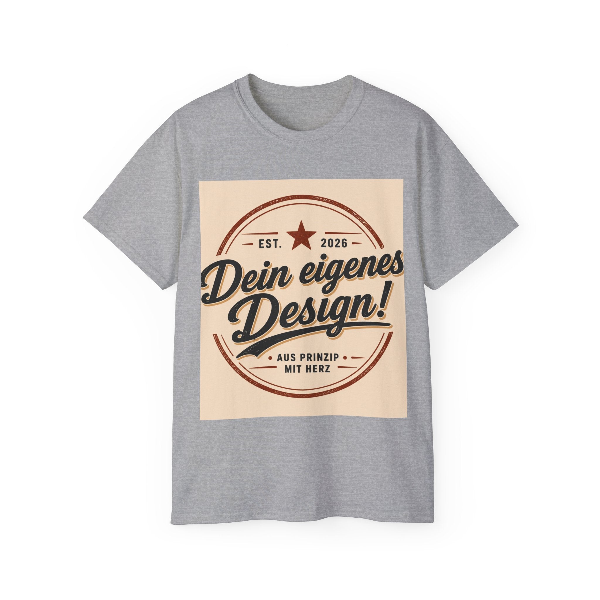Vintage Badge T‑Shirt — "Dein eigenes Design!" Graphic Tee