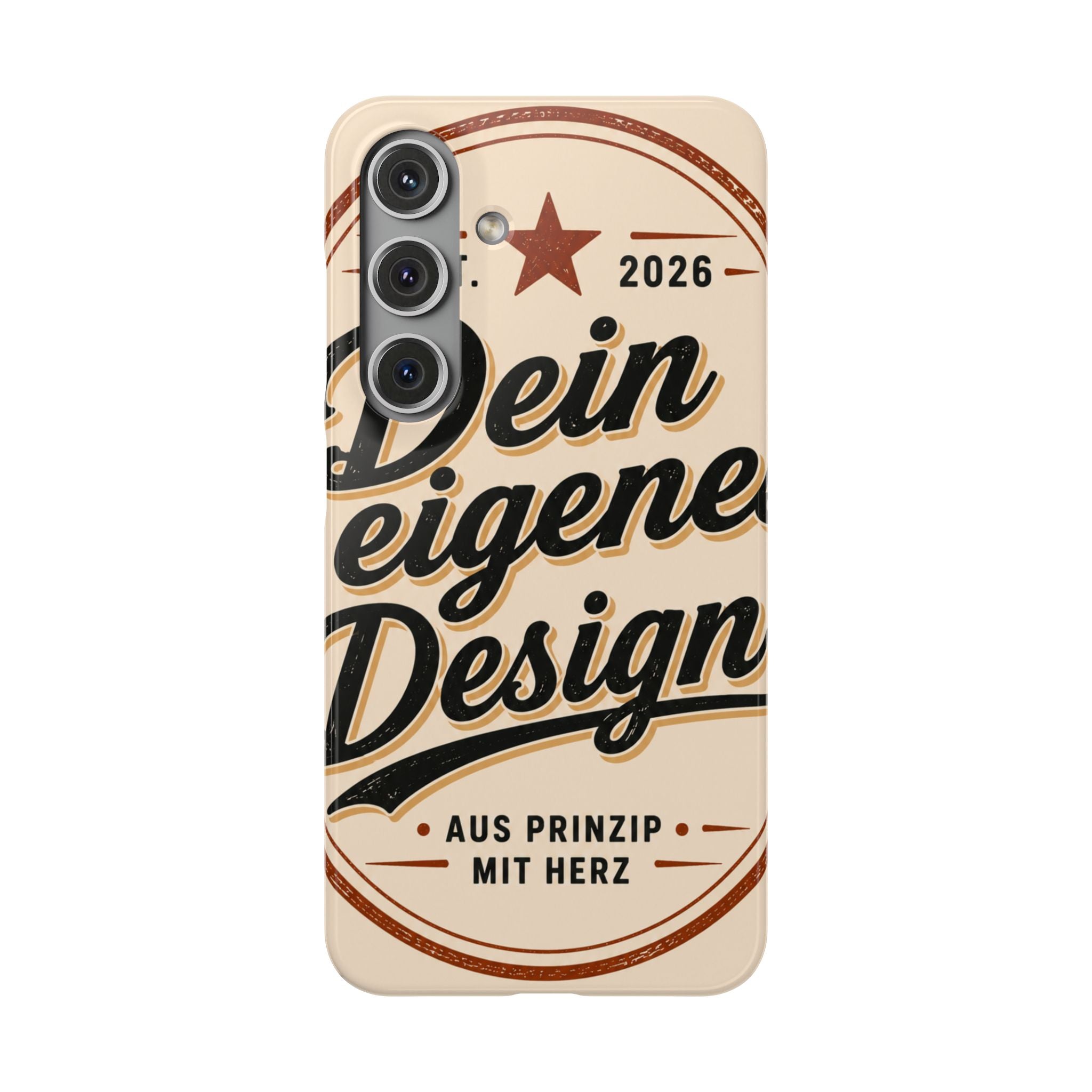 Phone Case — Retro "Dein eigenes Design" Customizable Snap Case