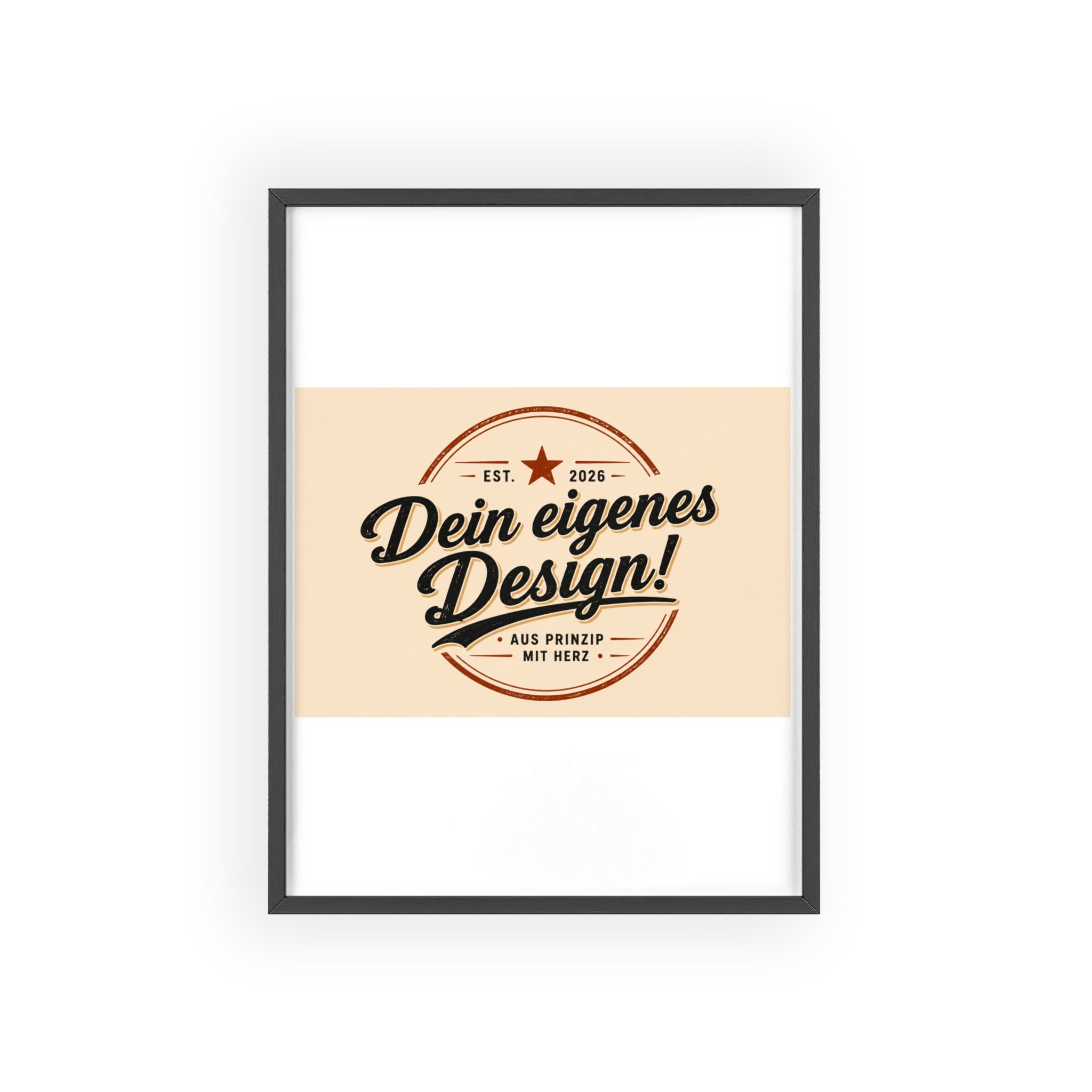 Framed Poster – "Dein eigenes Design!" Custom Wooden Frame Wall Art
