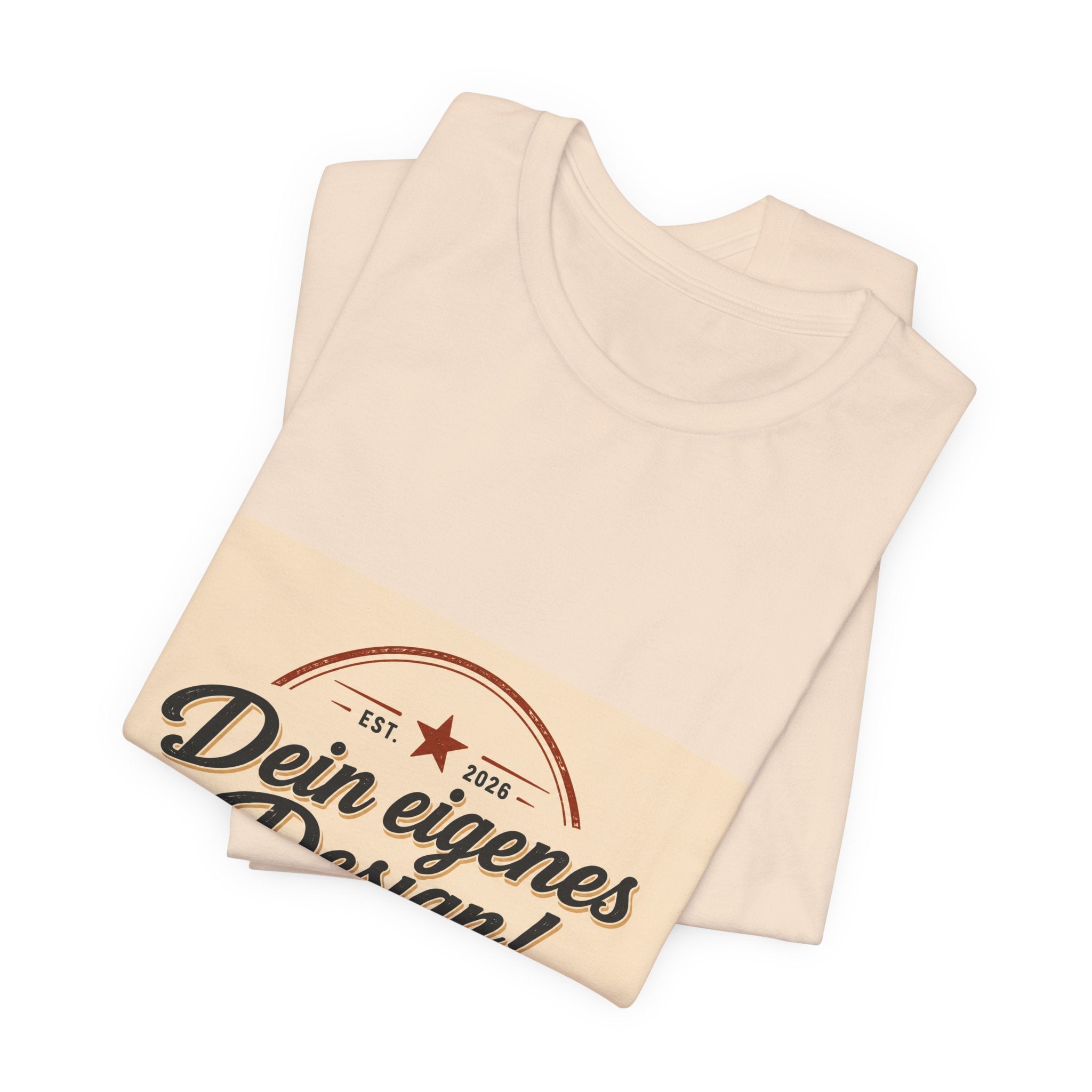 Custom Vintage Badge T-Shirt — "Dein eigenes Design" Personalized Tee
