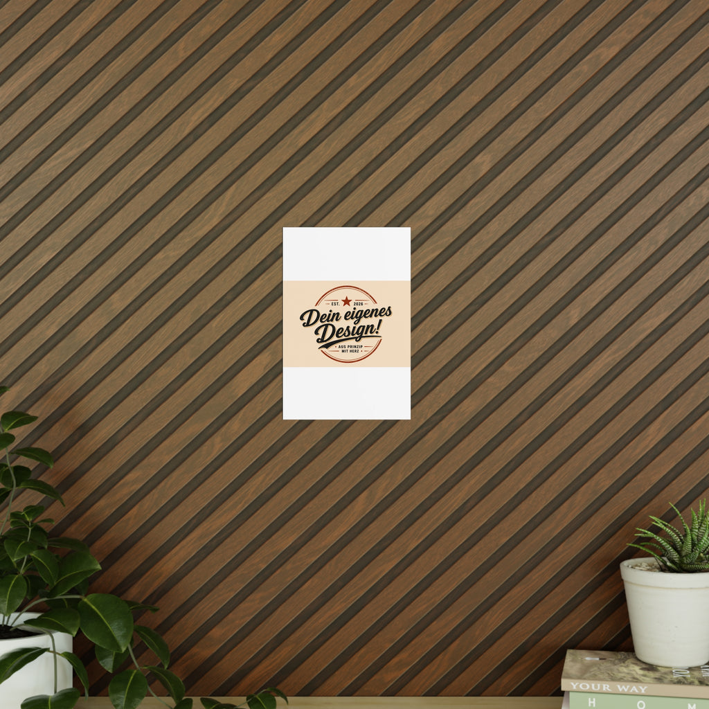 Custom Photopaper Poster — Personalizable Vintage Badge Design (Dein eigenes Design!)