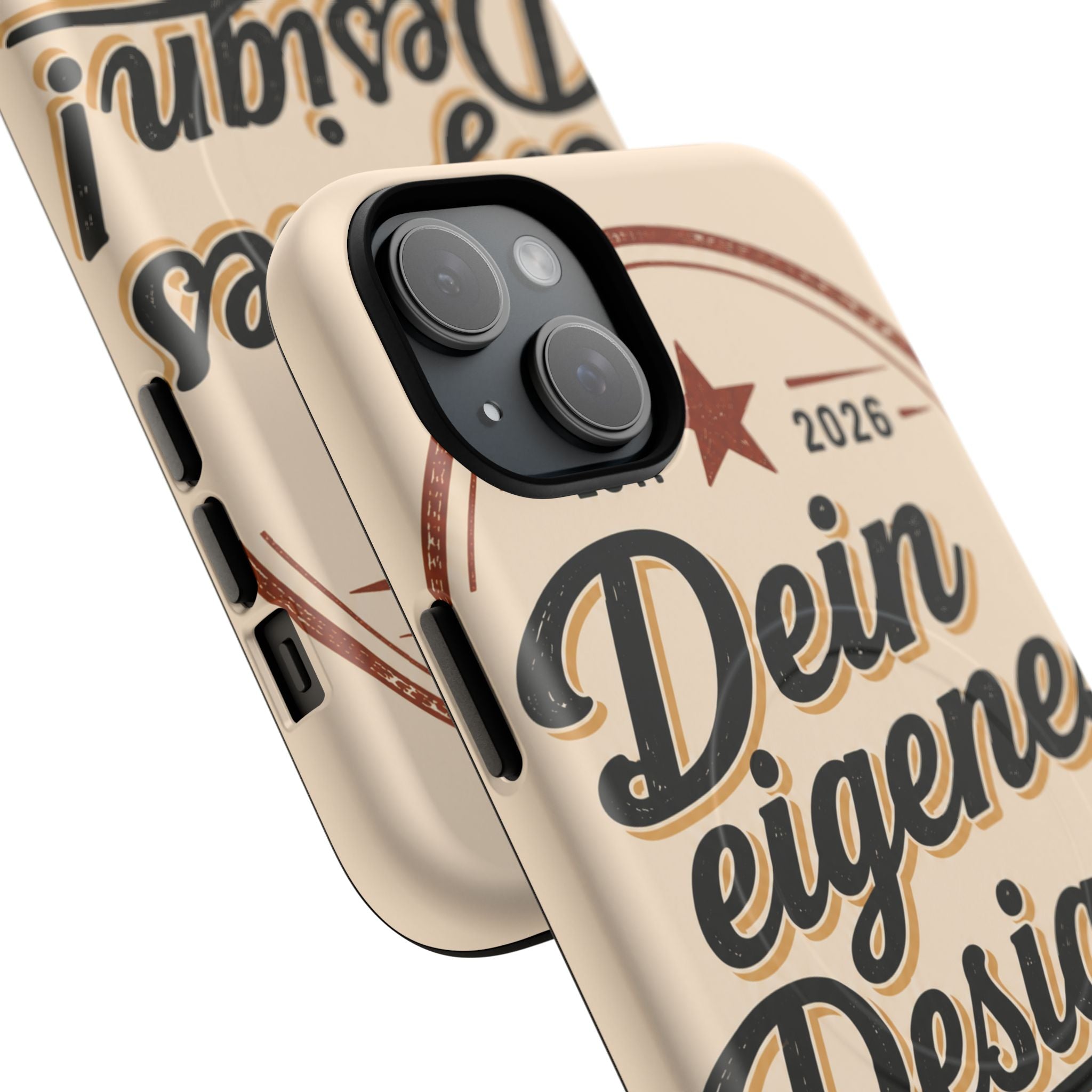 Tough Magnetic Phone Case — "Dein eigenes Design" Retro Script (Customizable)