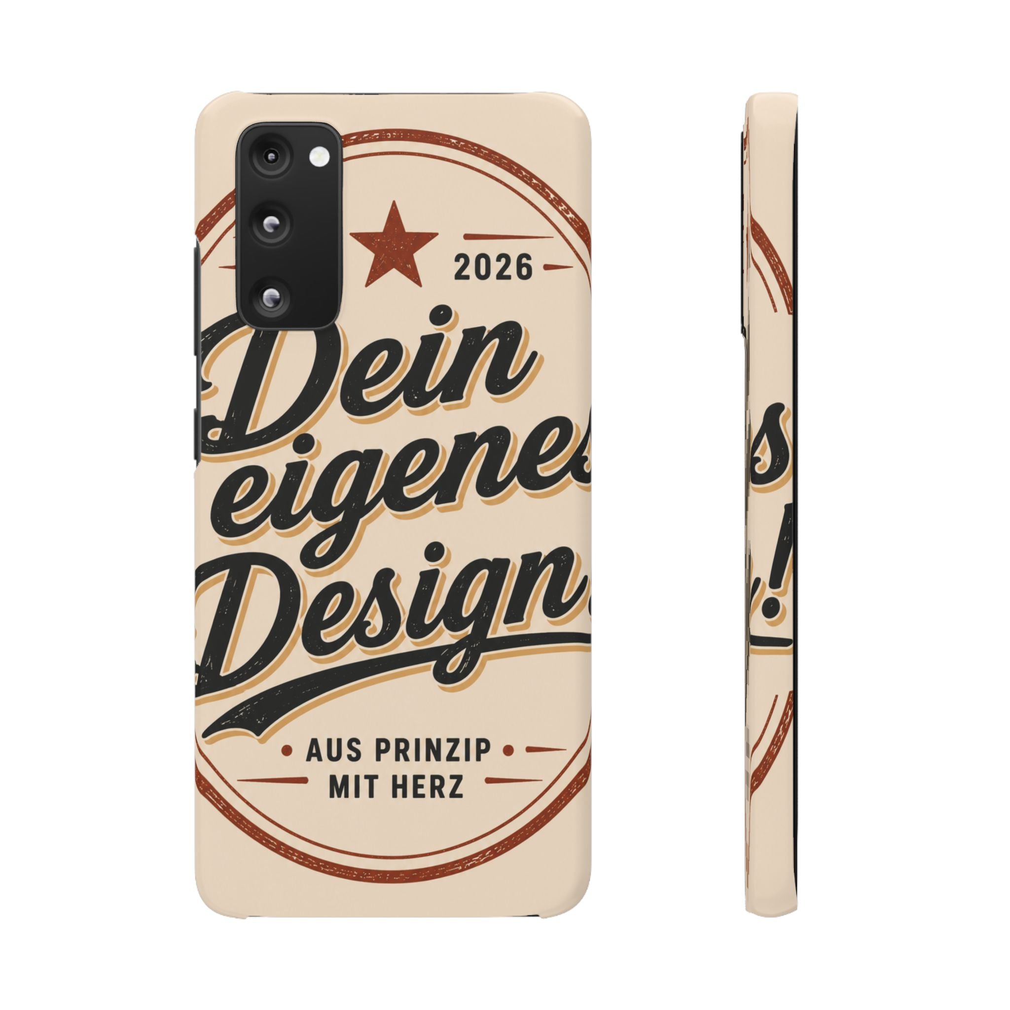Phone Case — Retro "Dein eigenes Design" Customizable Snap Case