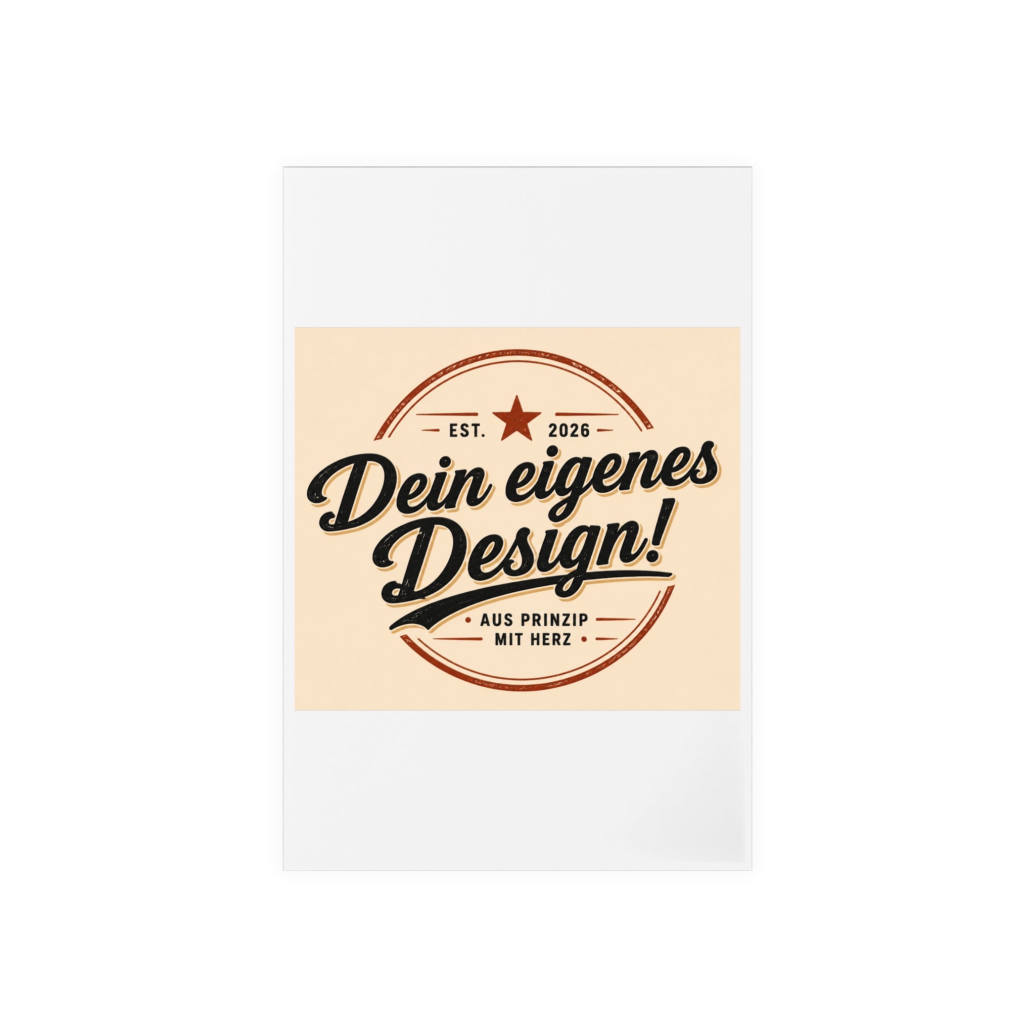 Acrylic Desk Sign with Wooden Stand – Customizable Display Plaque (Dein eigenes Design!)