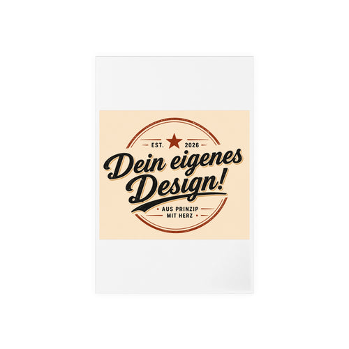 Acrylic Desk Sign with Wooden Stand – Customizable Display Plaque (Dein eigenes Design!)