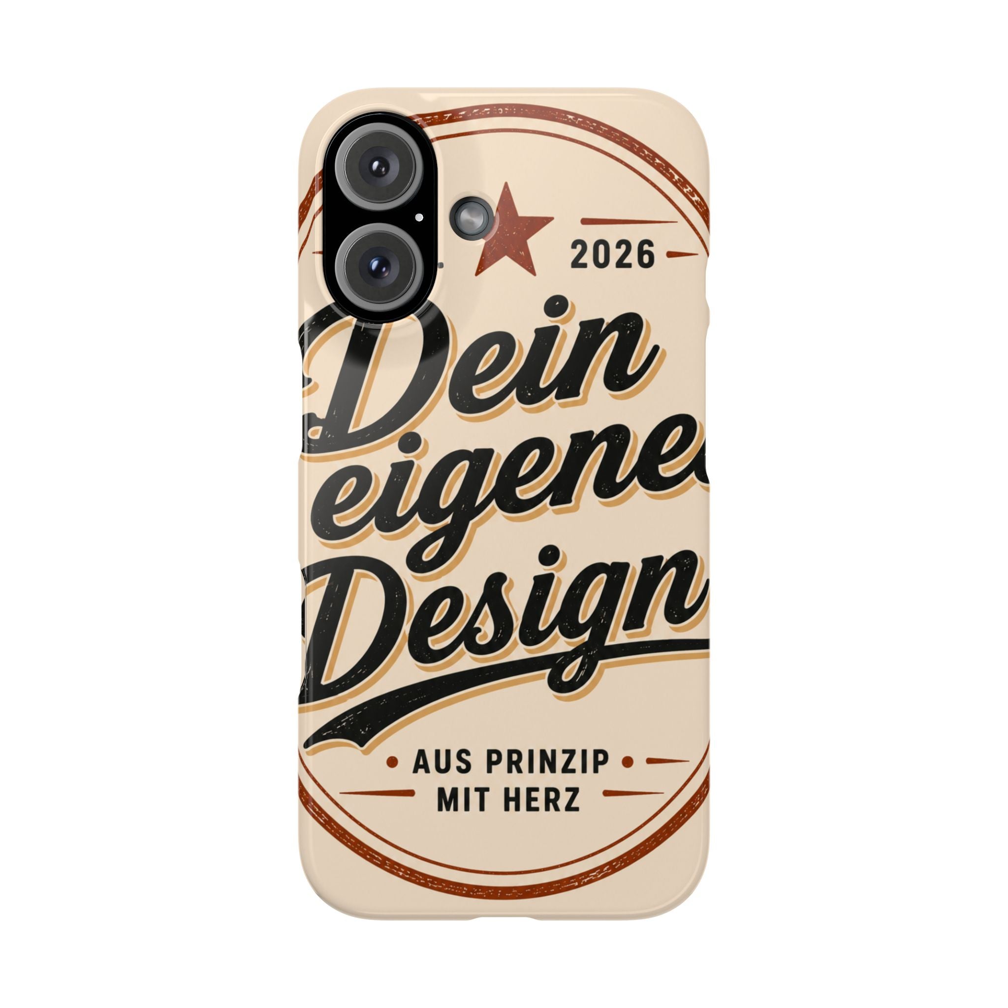Phone Case — Retro "Dein eigenes Design" Customizable Snap Case