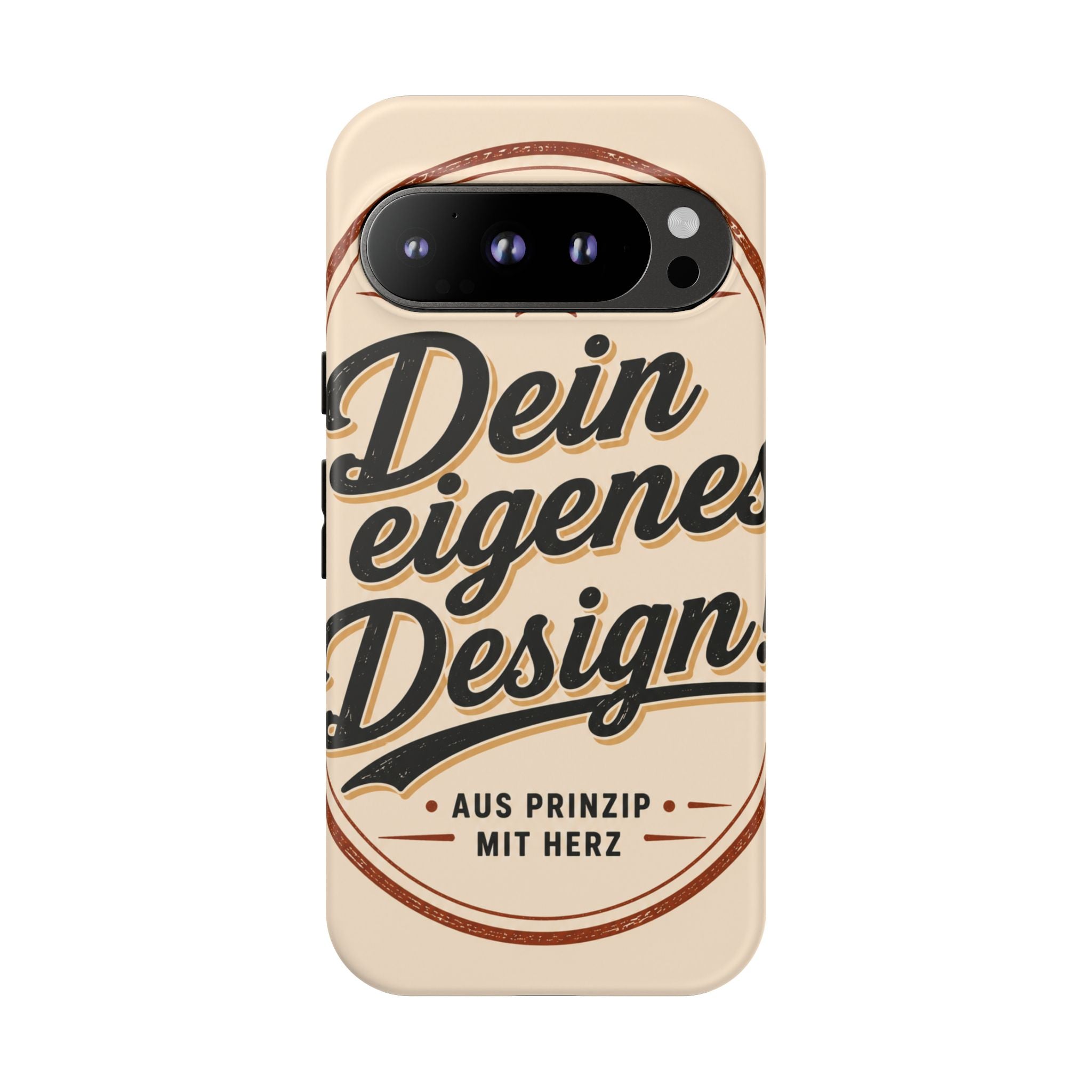 Custom Tough Phone Case — "Dein eigenes Design" Vintage Script Tough Case