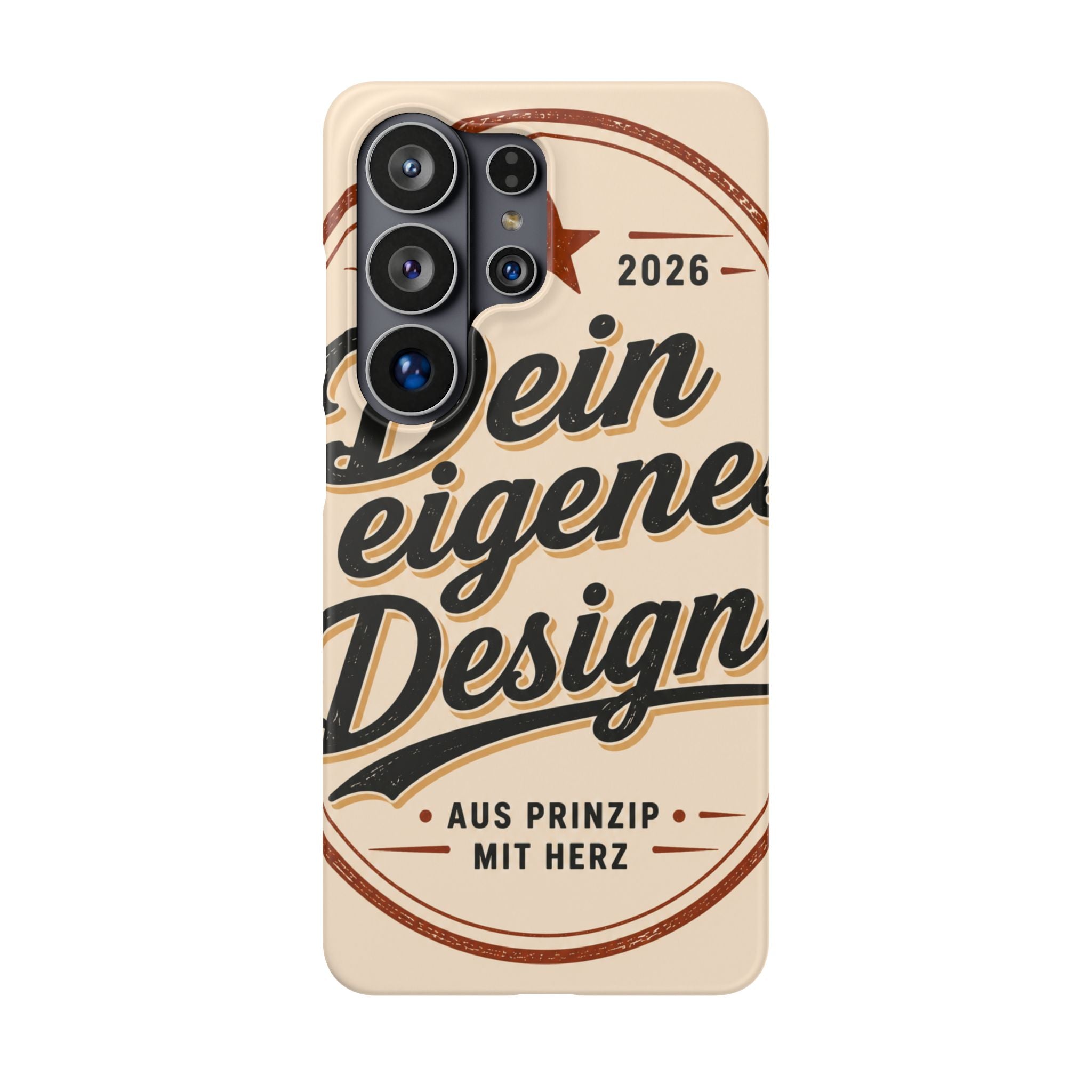 Phone Case — Retro "Dein eigenes Design" Customizable Snap Case