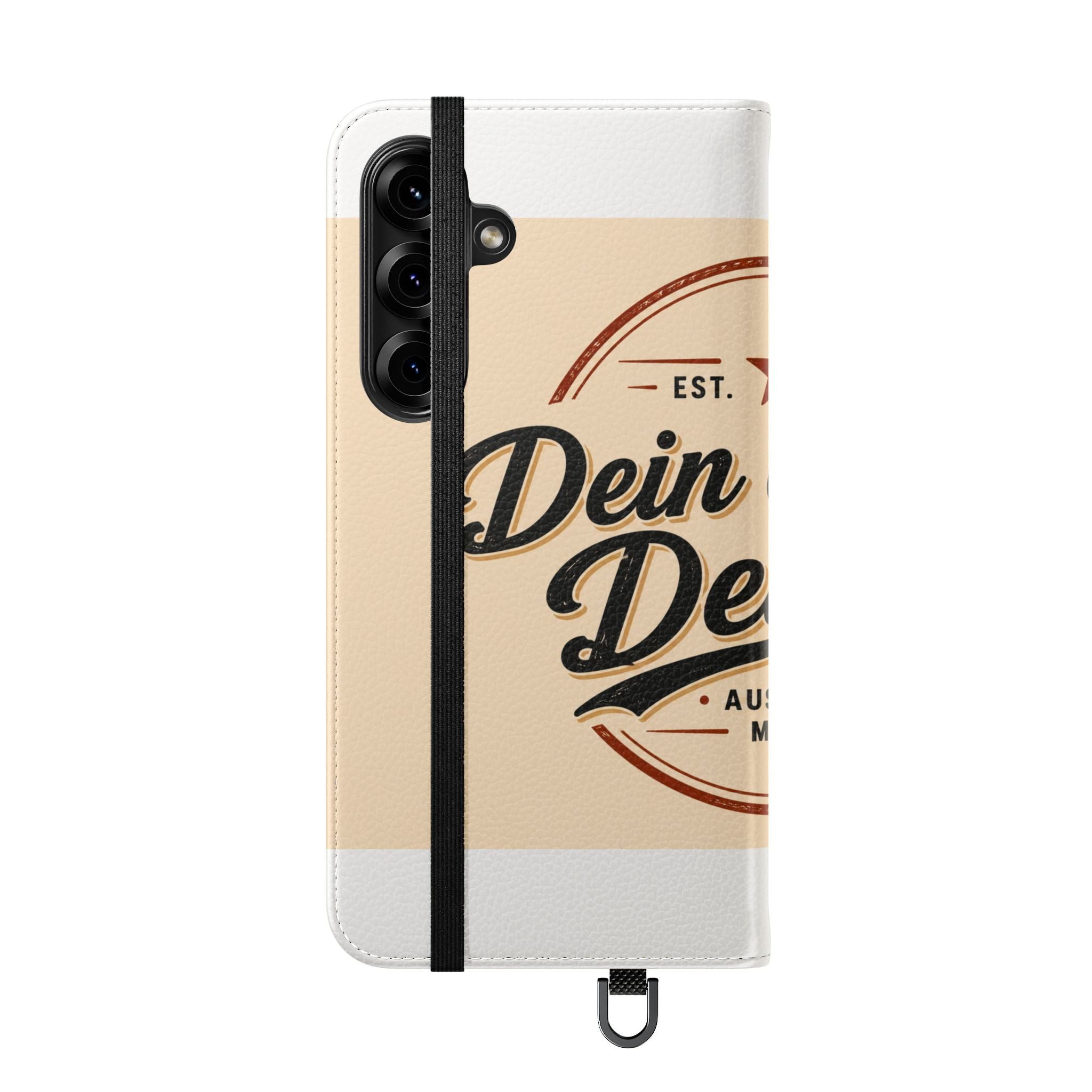 Flip Case Phone Wallet — "Dein eigenes Design!" Vintage Emblem
