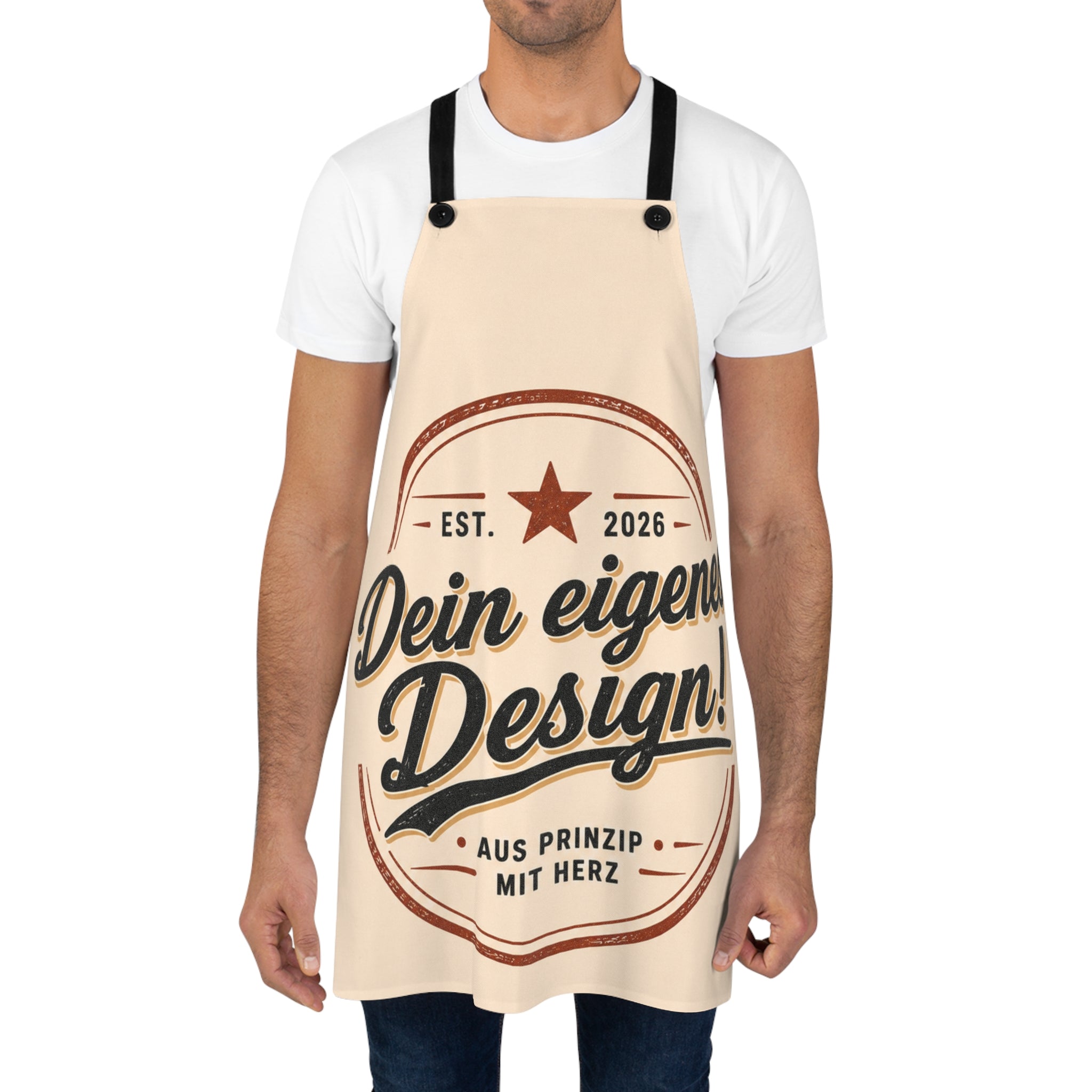 Custom Design Apron - "Dein eigenes Design" Vintage Badge Cooking Apron